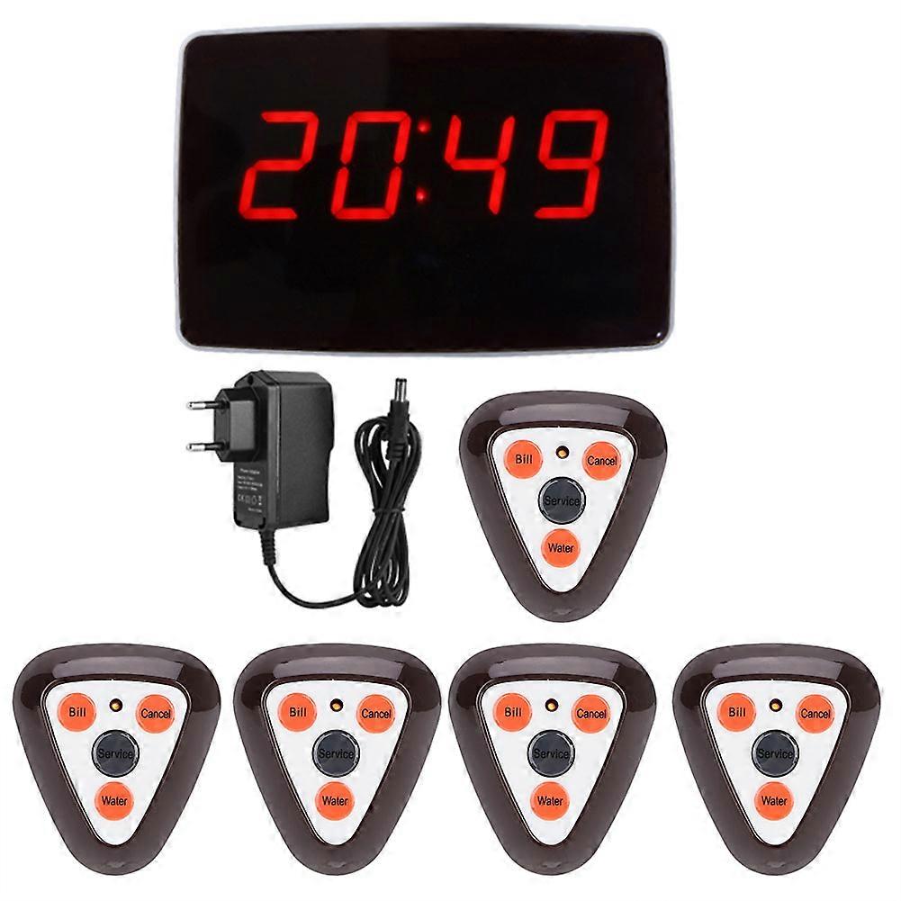 Restaurant Wireless Call Paging System Receiver + Call Button