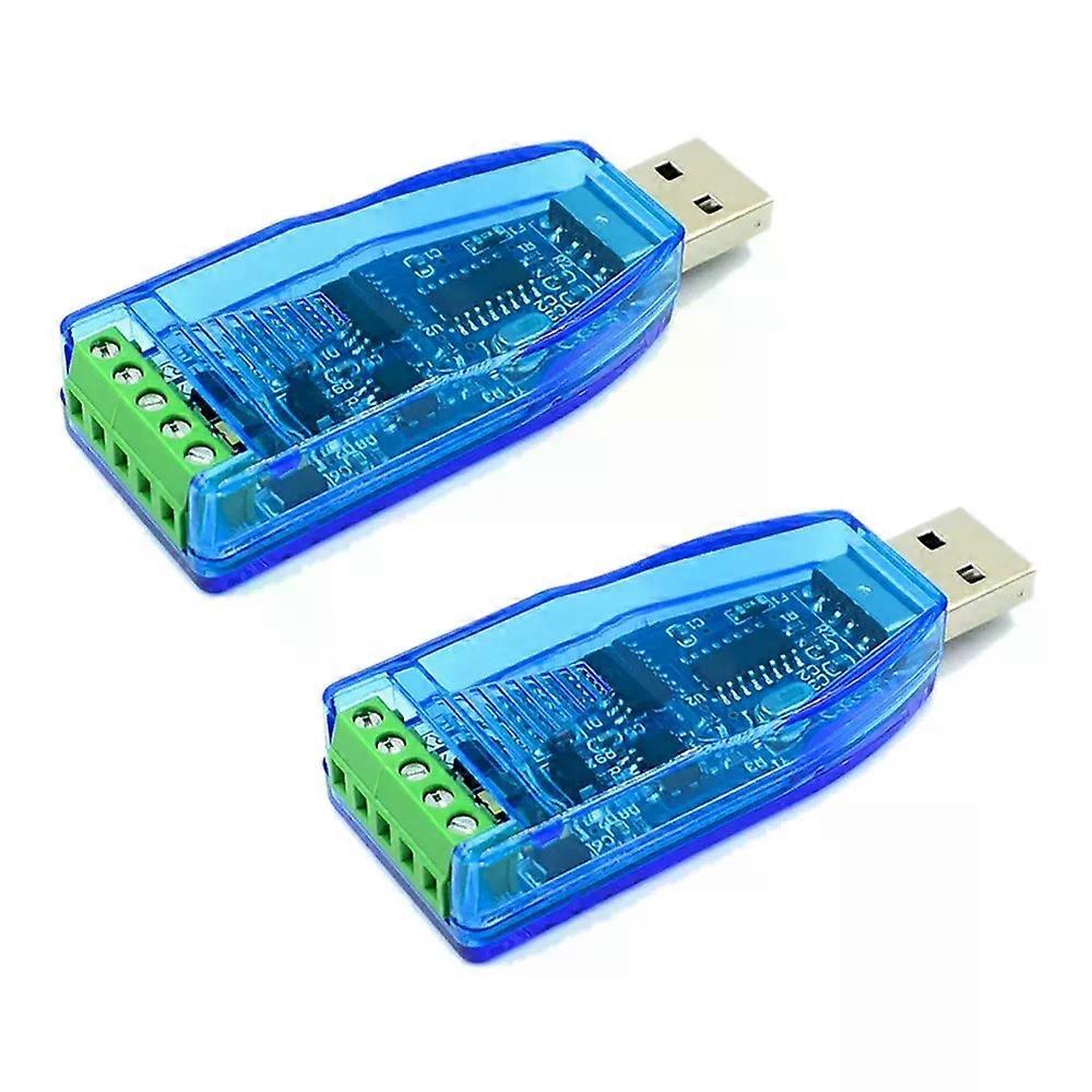 2Pcs USB to RS485 Converter Isolate Module Upgrade Industrial TVS ESD Protection CH340E Standard RS-485 Connector Board
