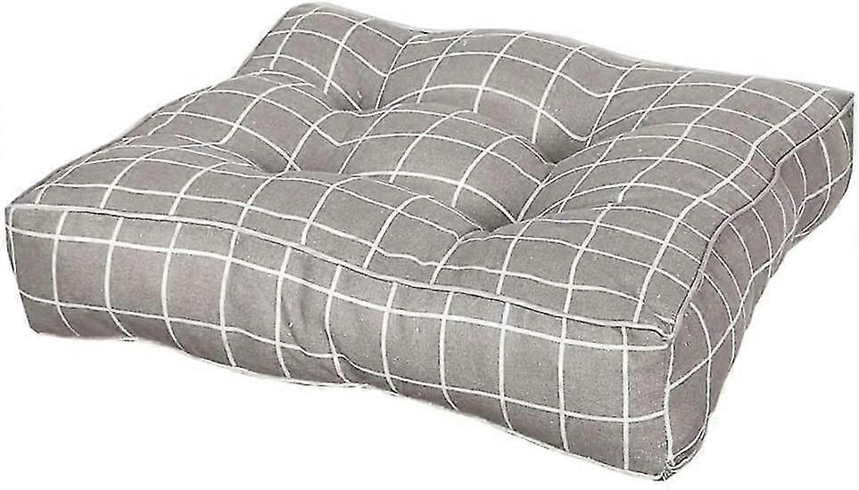 Firkantede stolputer. 100 % bomull, tykk polstring, sittepute til hagestol