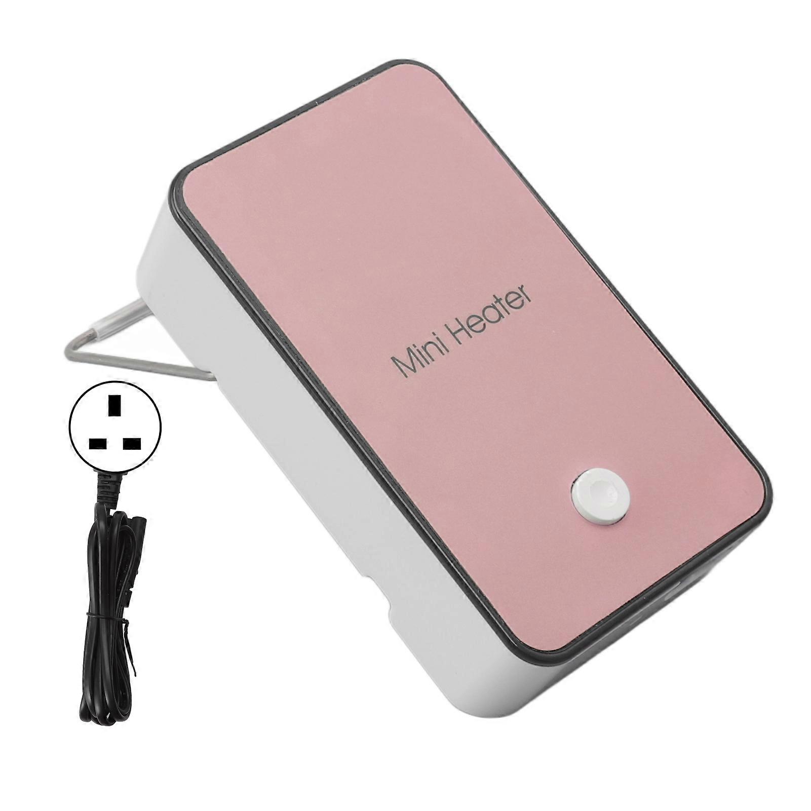 Mini Space Heater Pink Fast Heating Rotatable Holder Anti Slip Portable Desk Heater for Home Office Dormitory