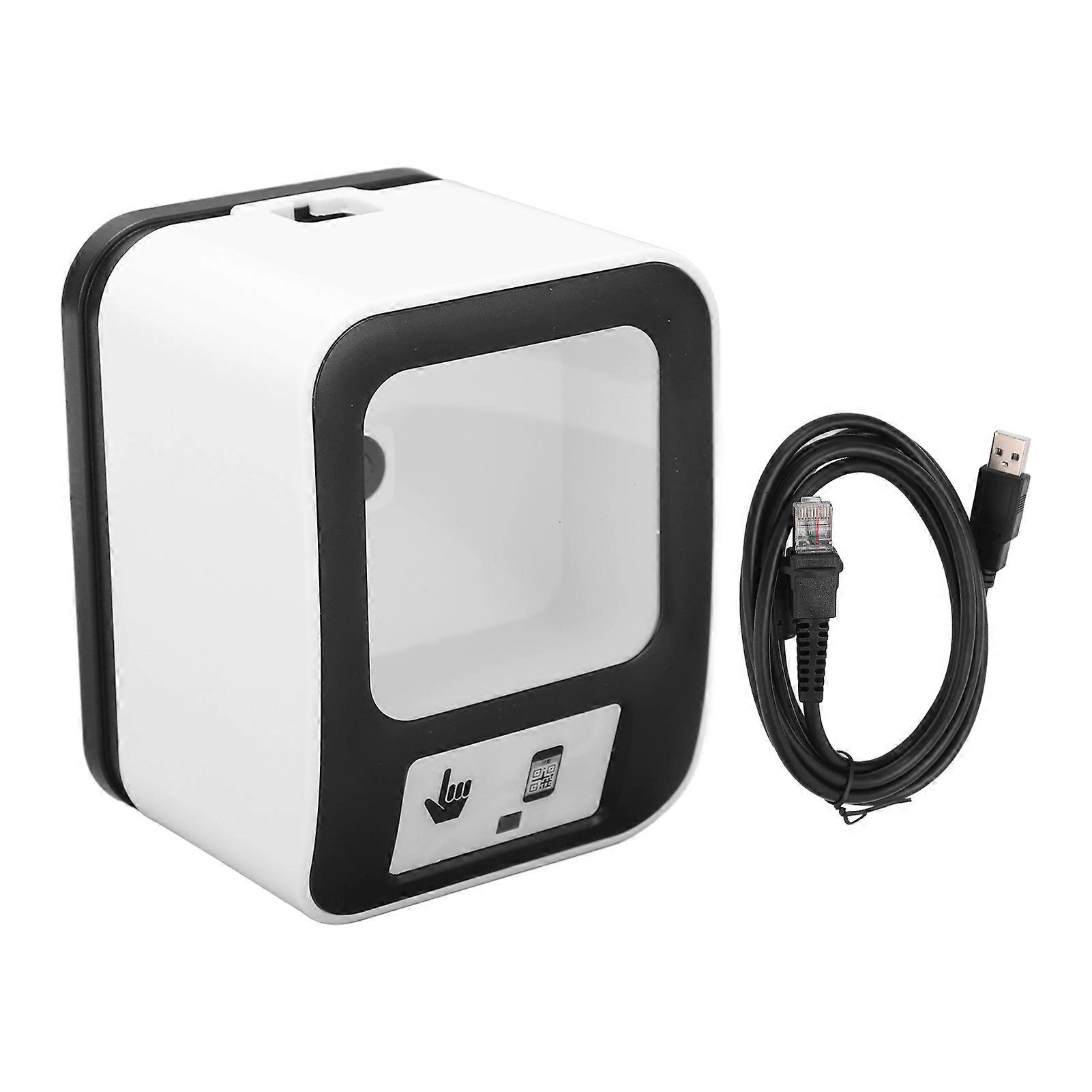 High-Performance Desktop USB Barcode Scanner - Hands-Free, 1D/2D, Compatible with All Systems