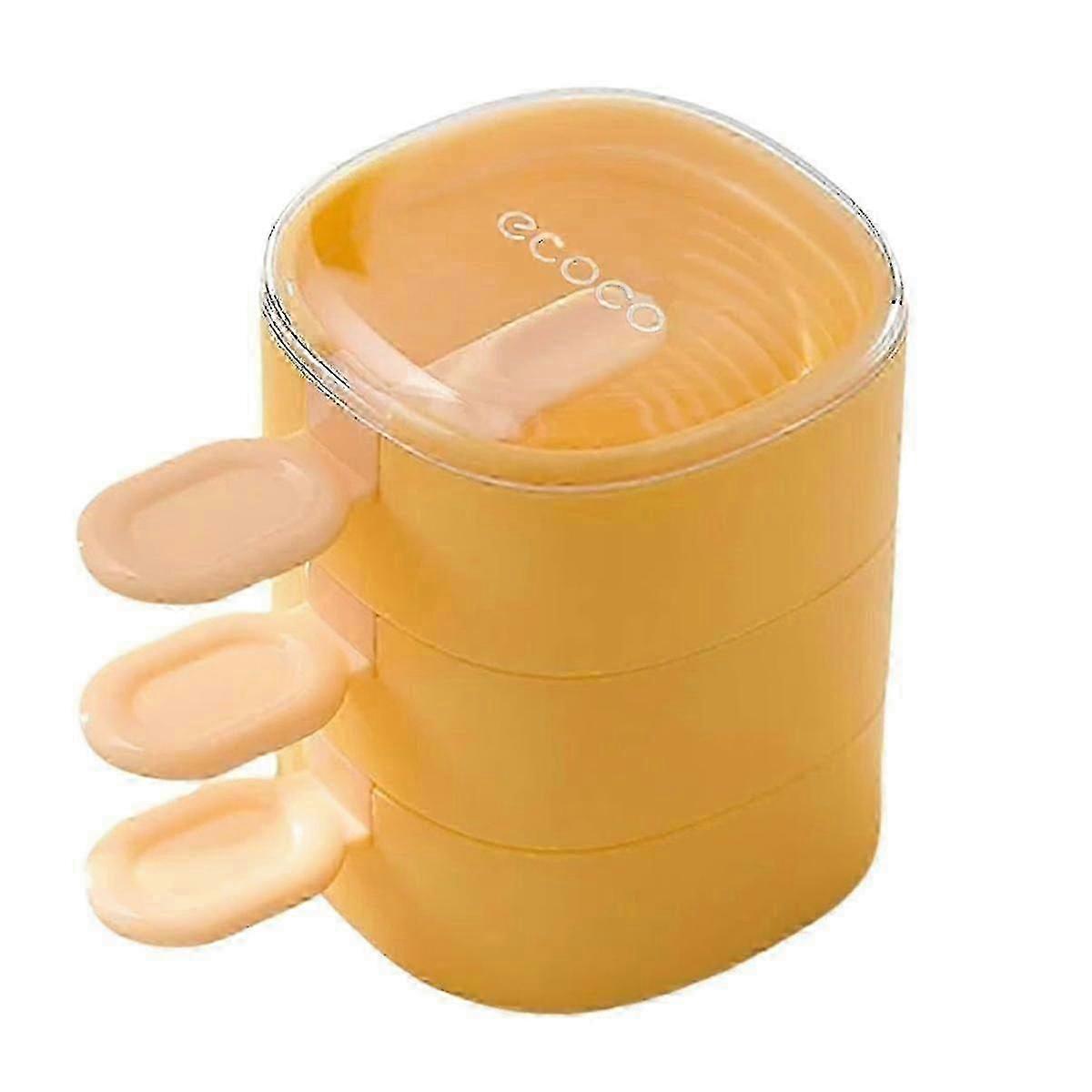 New Creatives Multi-Layer Ice Cream Mold, Popsicle Mold, Multi-Layer Popsicle Mould, Reusable Popsicle Molds Yellow