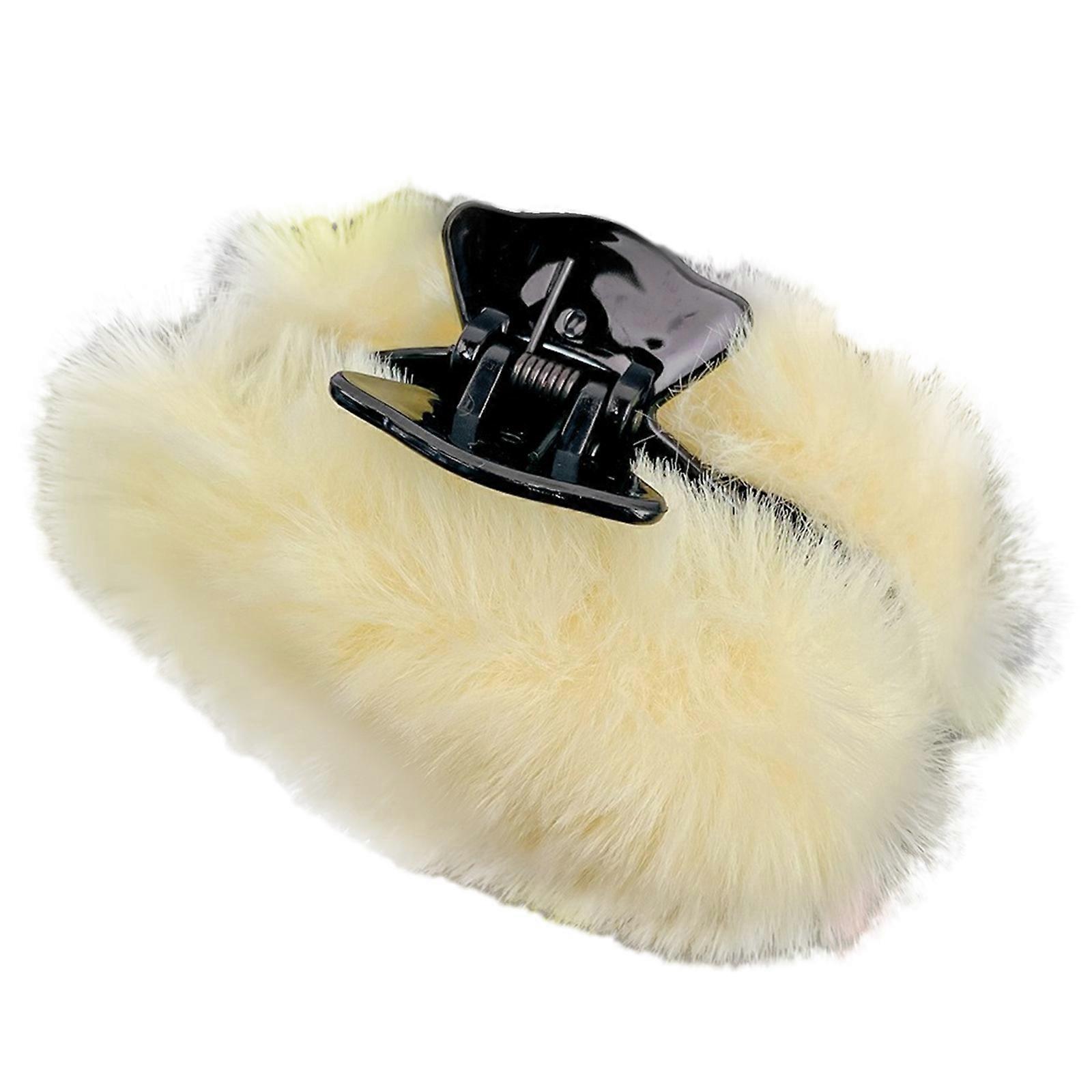 Soft Hair Clip Comfortable and Secure Hair Clamp Artificial Large Clamping Clip Convenient and Practical Headwear Yellow