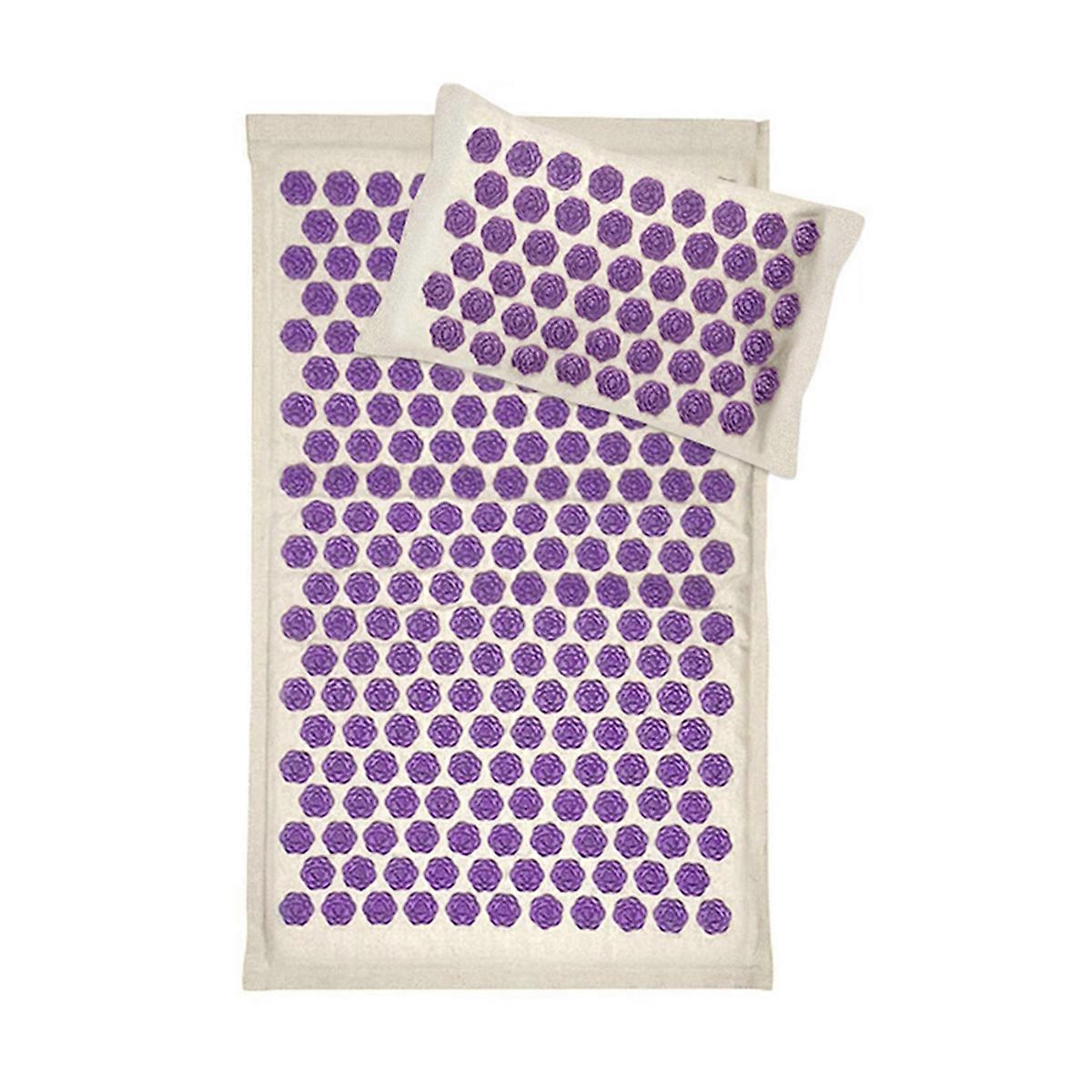 Acupressure Mat and Pillow Set for Neck, Foot,and Back Pain Relief