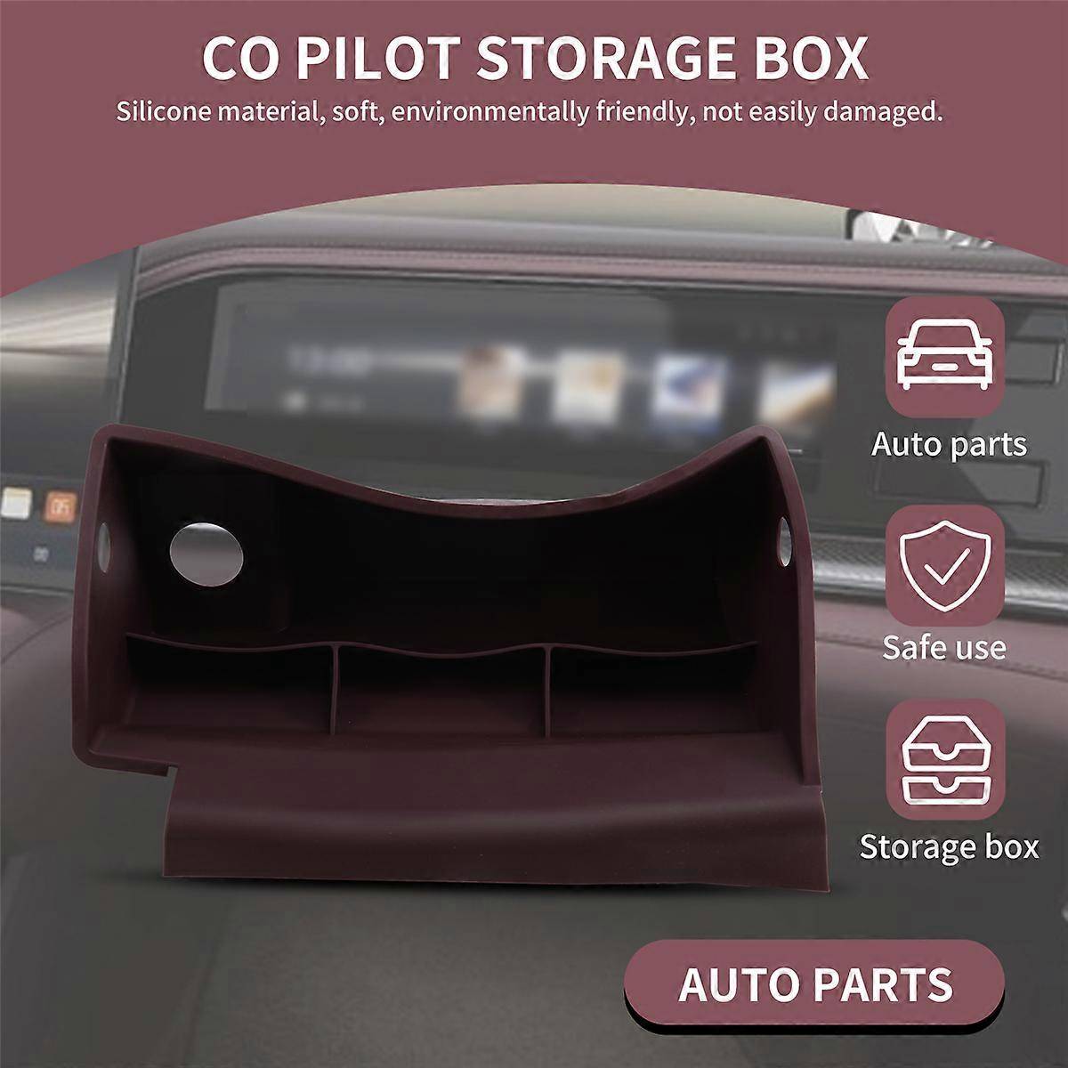 Scratch-Proof Dust-Proof Storage Slot Auto Co-Pilot Storage Bag Passenger Silicone Storage Pad for D
