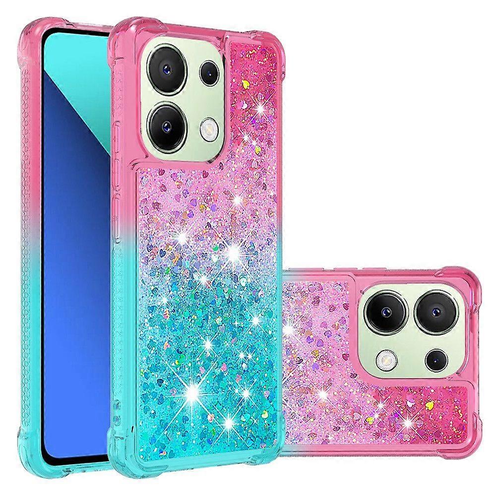 Case for Xiaomi Redmi Note 13 4G Liquid Glitter Funny Bling Shiny Crystal Flowing Sparkle Moving Cover Clear Bumper Compatible with Xiaomi Redmi Note