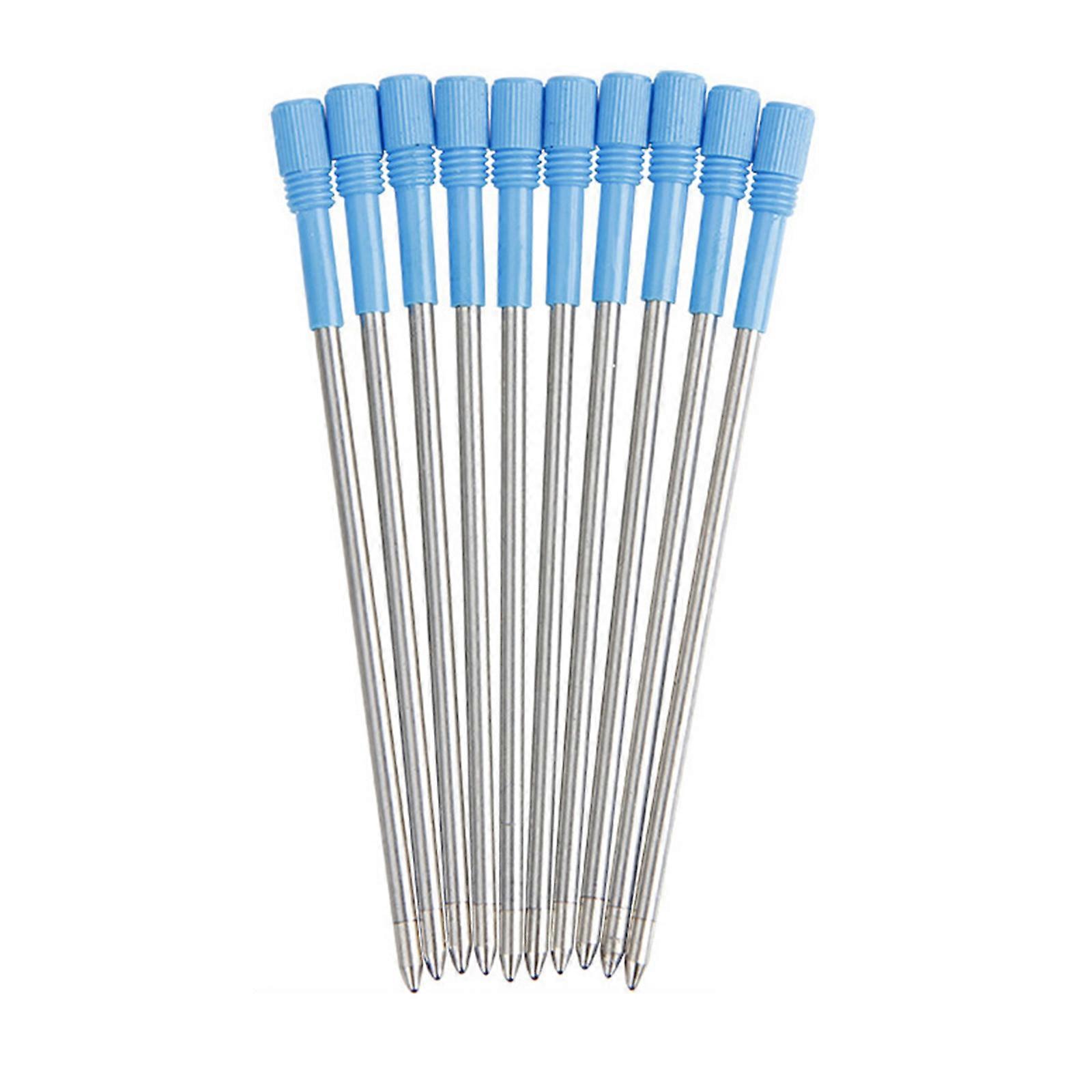 10Pcs Metal Ballpoint Pen Refills for Twist Action Ballpoint Pens Multifunction Pen, Standard Ballpoint Metal Refills Multicolor