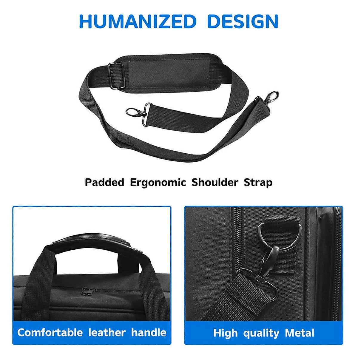 Mobile Printer Storage Bag for Travel Padded Shoulder Strap Printer