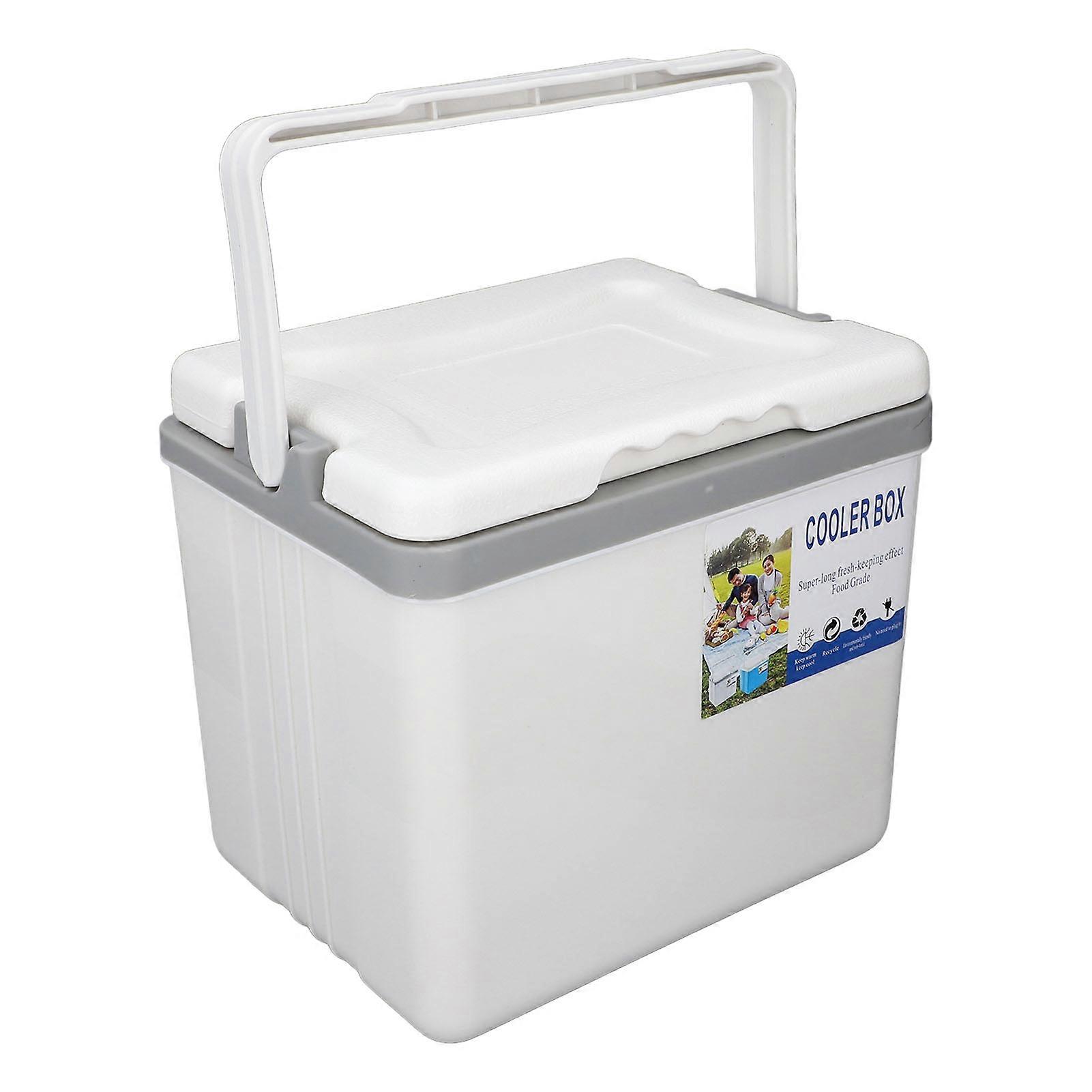 6L Portable Cooler, Large Capacity, Multifunctional, Keeps Food and Drinks Fresh, Hard Insulated Cooler for Iced Drinks, White