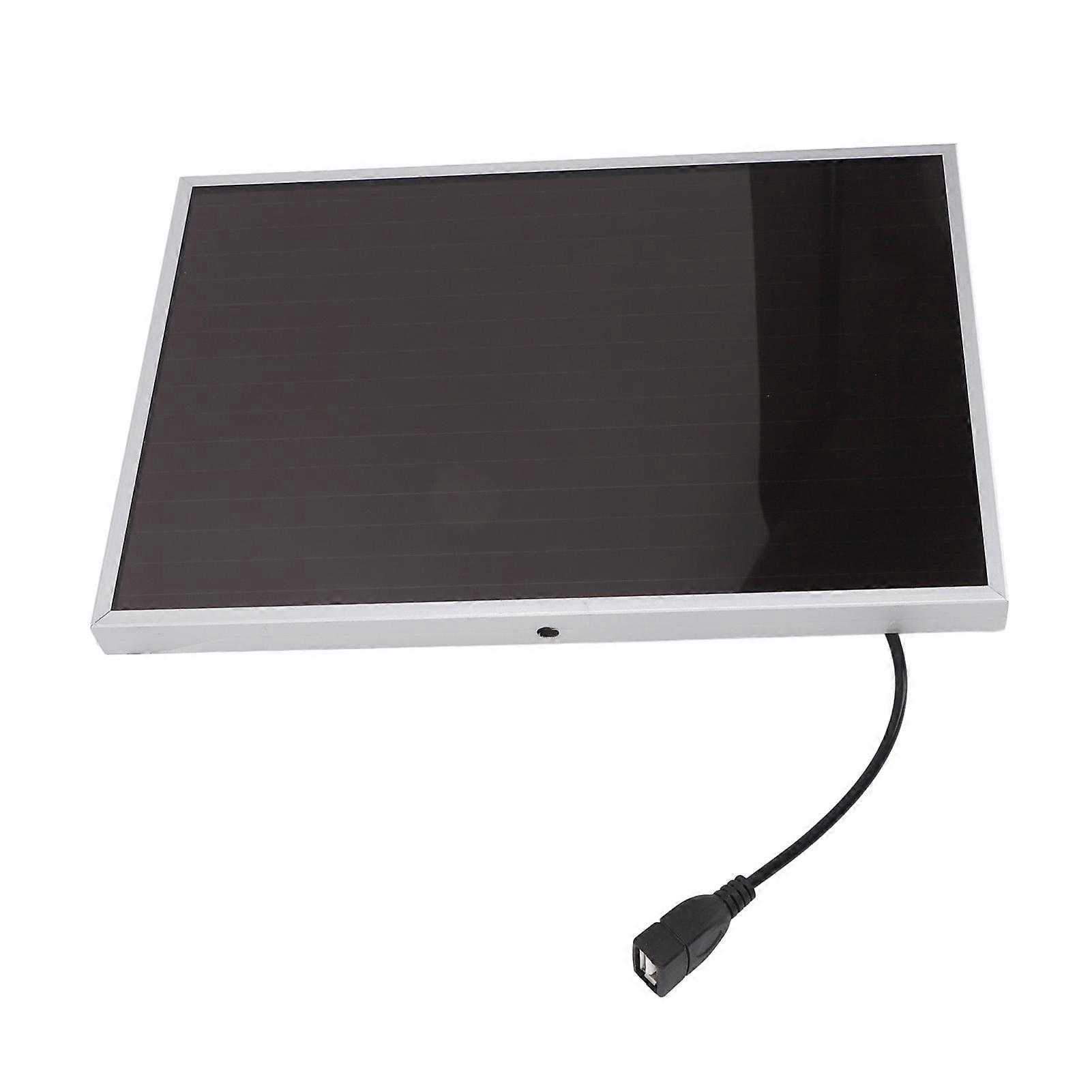 20W 12V Solar Panel Aluminum Frame Amorphous Silicon Panel High Temperature Resistant Fireproof USB Portable Solar Panel Charger