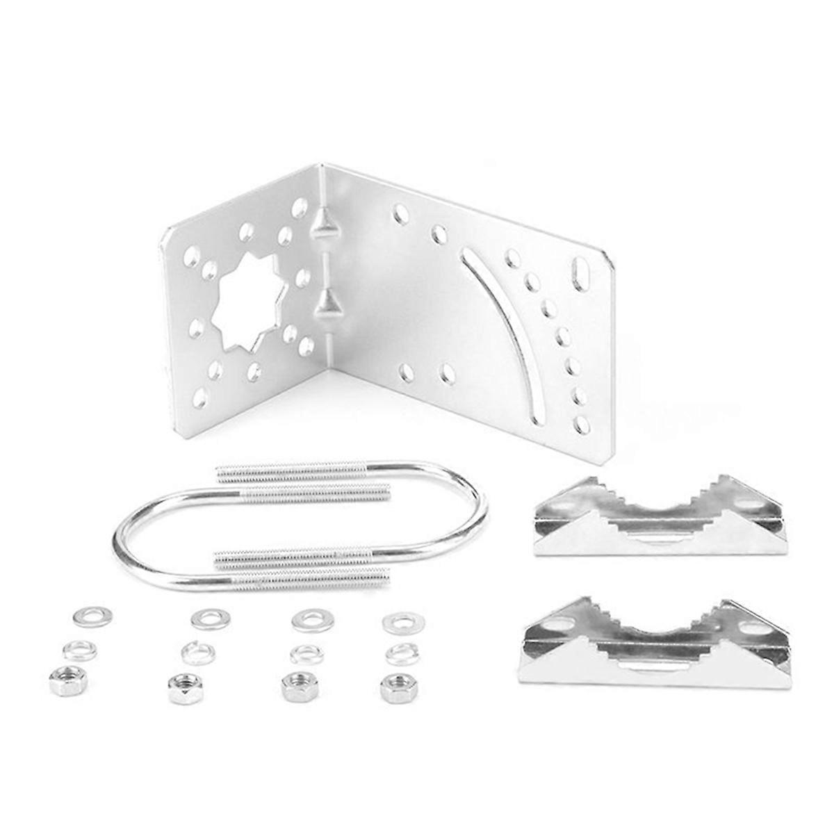 Mount Bracket L Mounting Bracket for LPDA Outdoor Antenna with U-Bolt, Mounting Screws, Mast Clamp