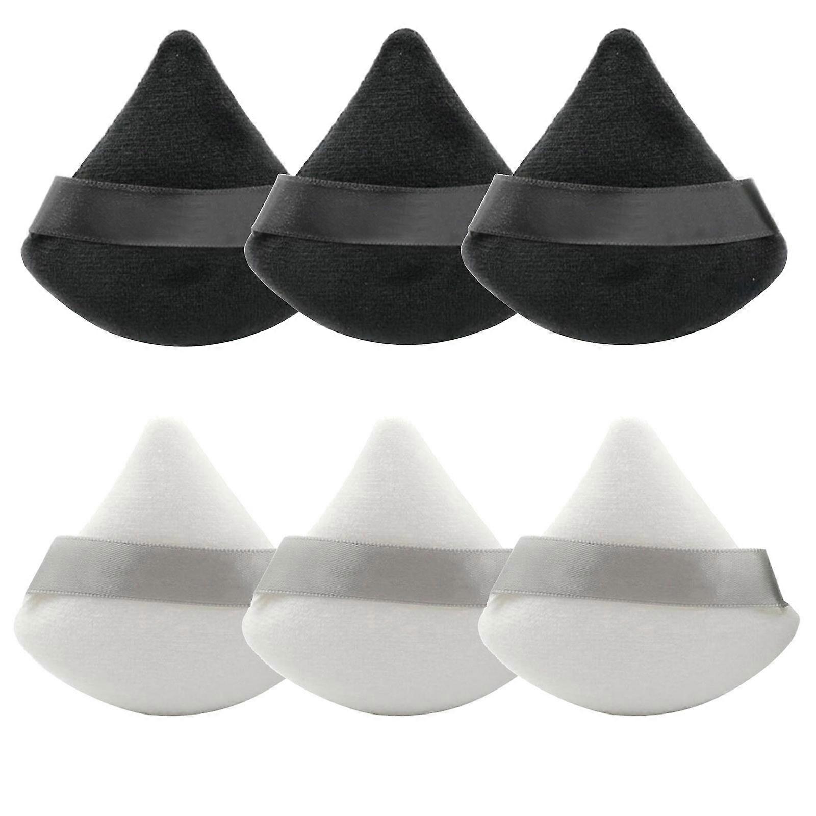 6 قطع مسحوق قابل للغسل نفخة قابل للغسل ماكياج نفخة مسحوق القطن الخالص القطيفة أداة مكياج الوجه الناعم PU6412