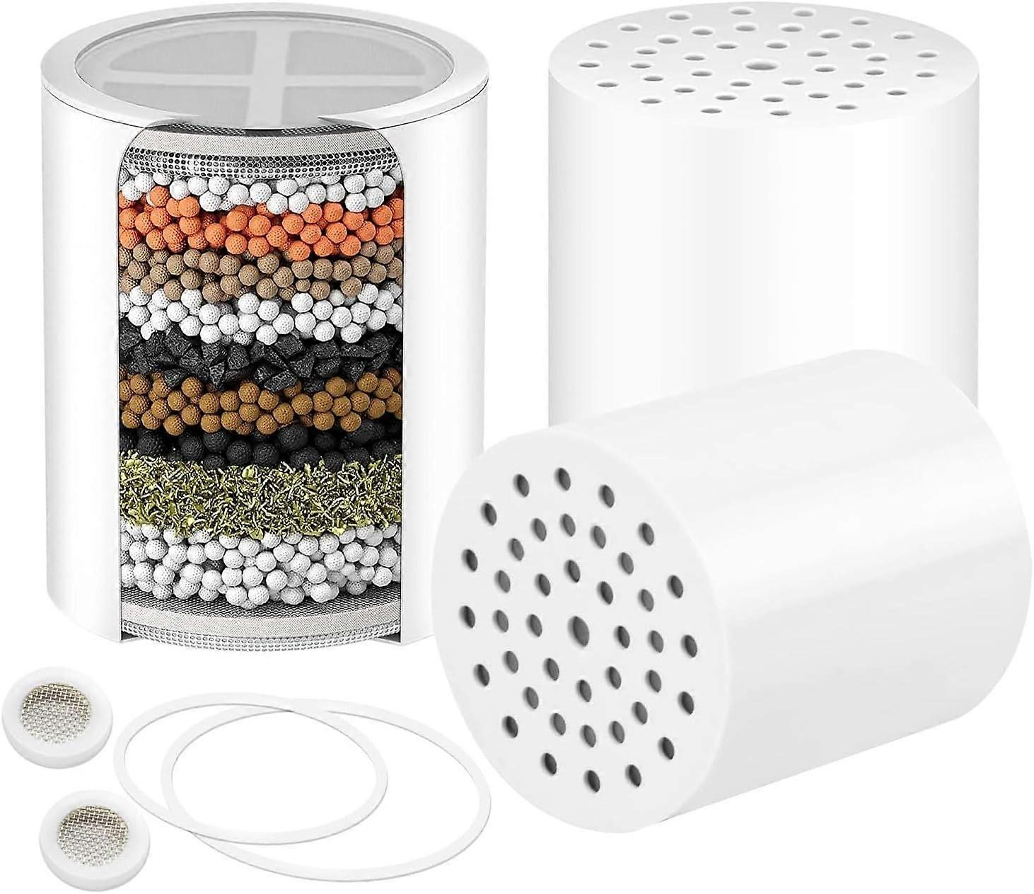 3 PACK Shower Filter Cartridge Replacement for Hard Water Reduces Chlorine Fluoride and Harmful Substance