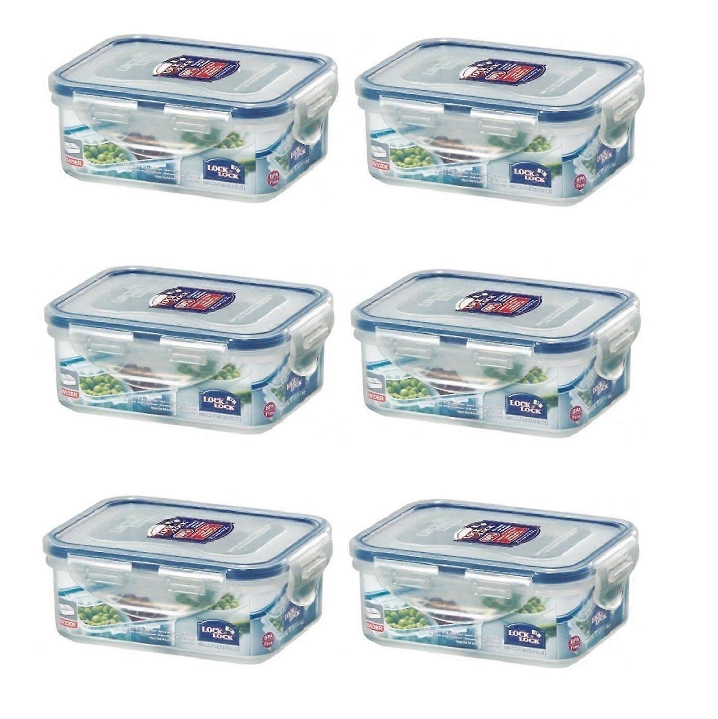 6 Pack Food Container with No BPA Water Tight Design and 2 Divider Cups for Storage 1.5-cup 11-oz Size