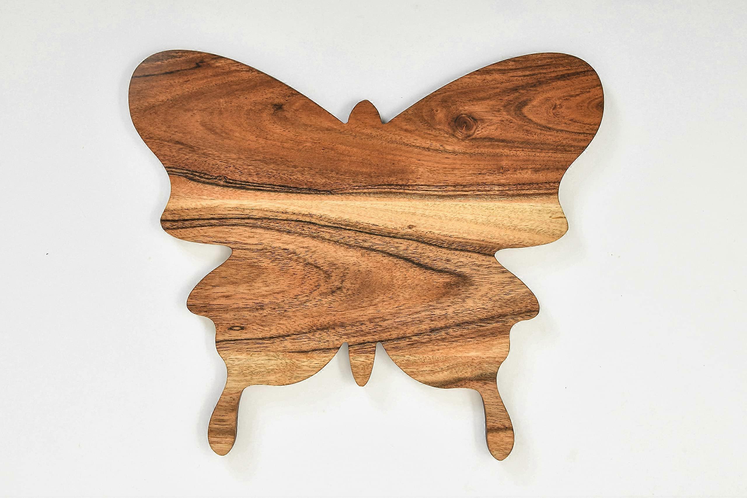 Organic Acacia Wood Chopping Board 11L x 13W Inch, Non-Slip Butcher Block for Meat, Cheese, Vegetables, Fruit, and Salad