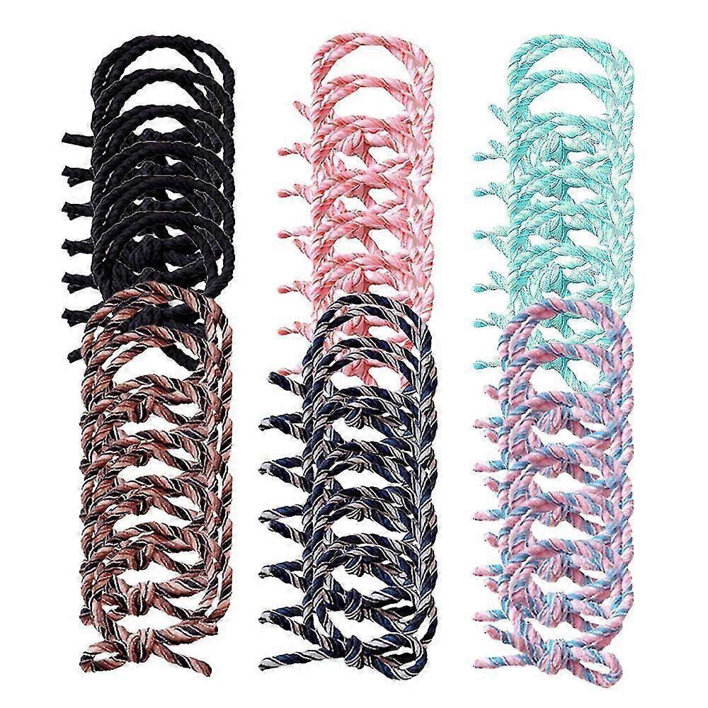Vibrant Multi-layer Elastic Hair Ties - Durable Knotted Headrope for All Hair Types - Perfect for Any Occasion
