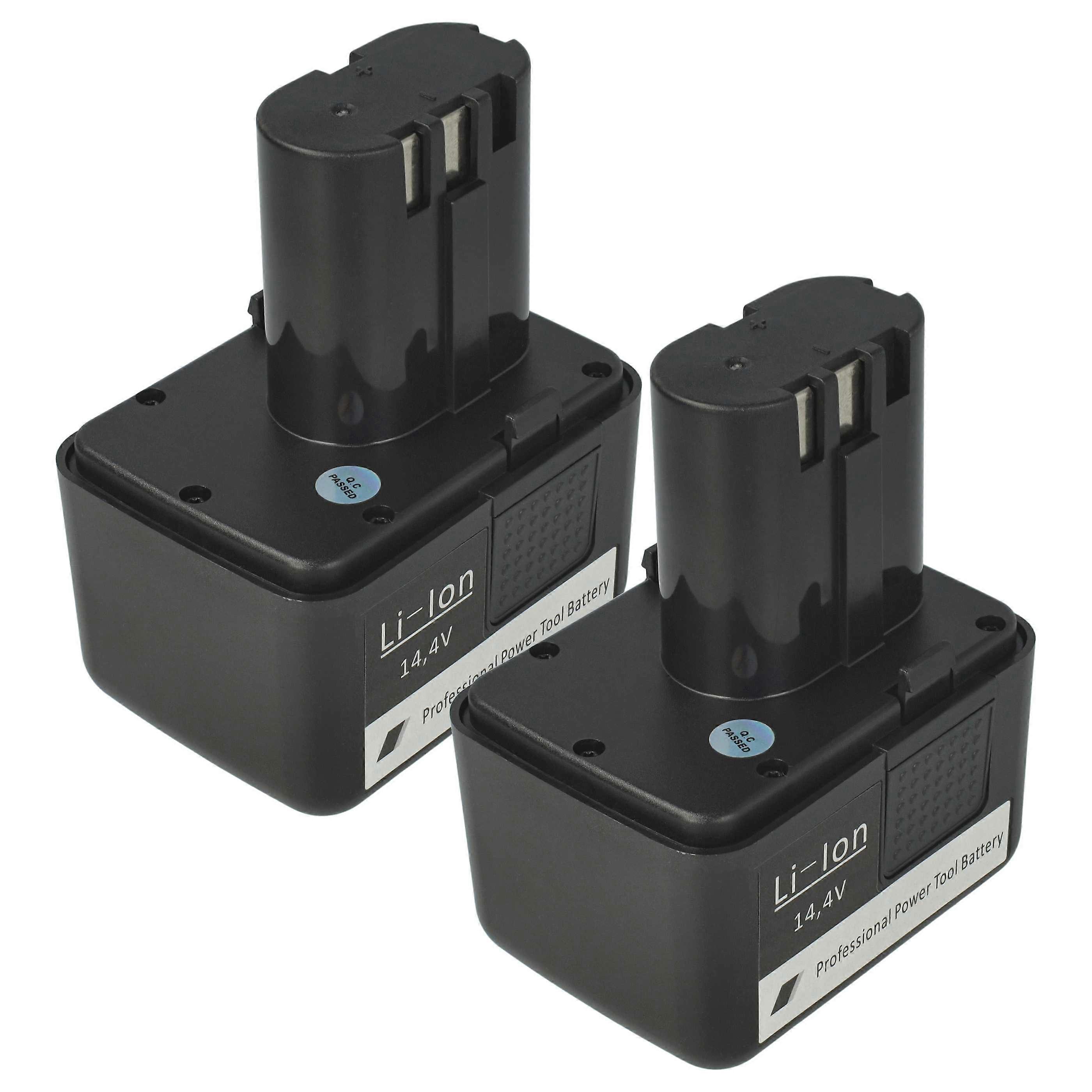 vhbw 2x batteria compatibile con Gesipa Accubird, Firebird, FireBird Gold Edition, utensile Powerbird, utensile per l'impostazione dei rivetti ciechi (2000 mAh, Li-Ion, 14,4 V)