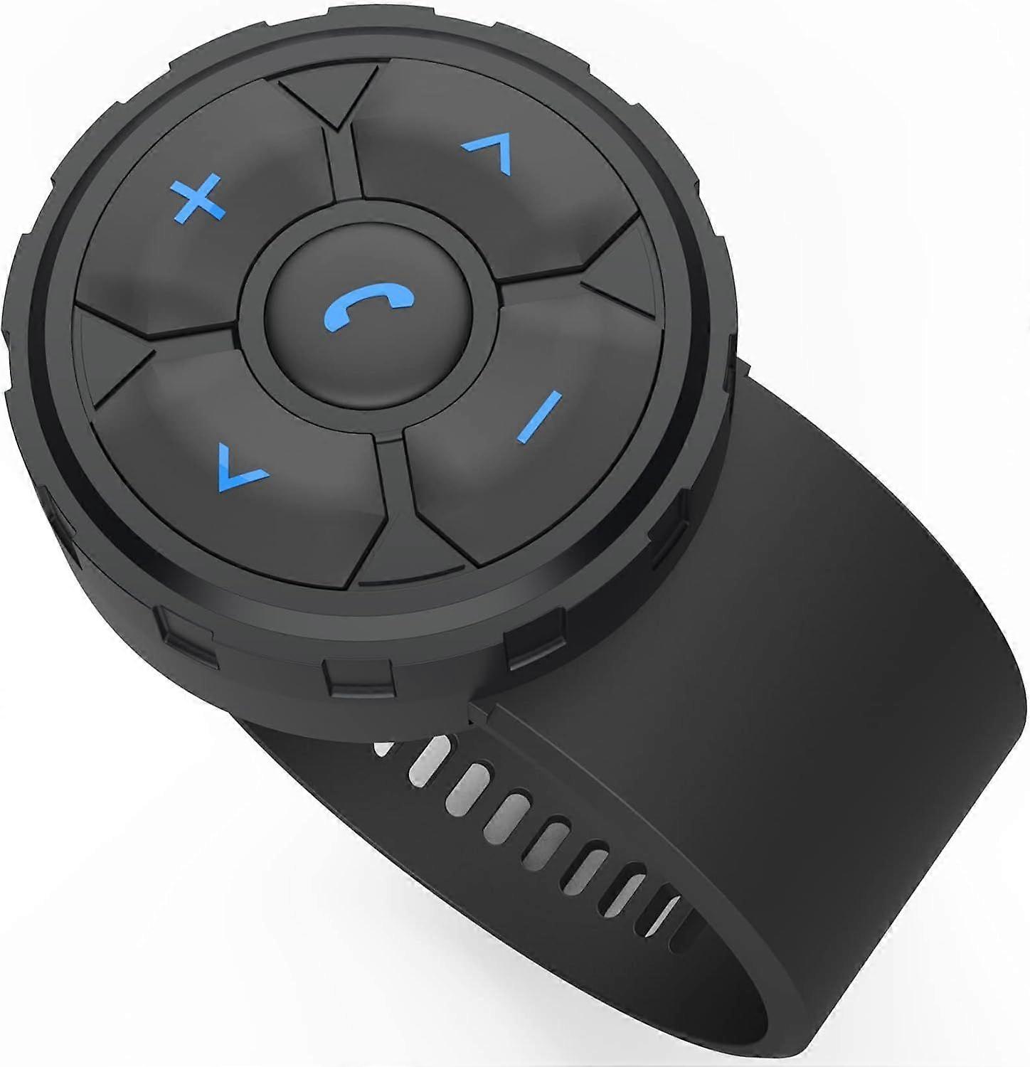 Bluetooth Multimedia Remote Control Button for Car, Bike, Motorbike, Motorcycle Handlebar - with Call, Play/Pause, Previous/Next Track, Volume, Siri, 