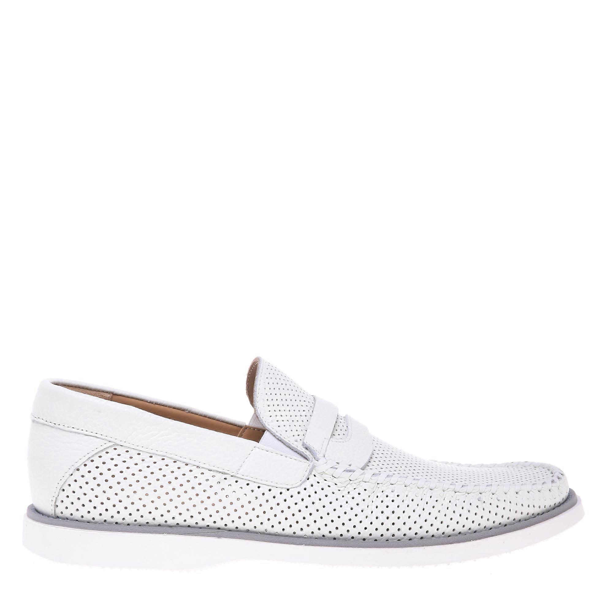 Baldinini - White Perforated Tumbled Loafer