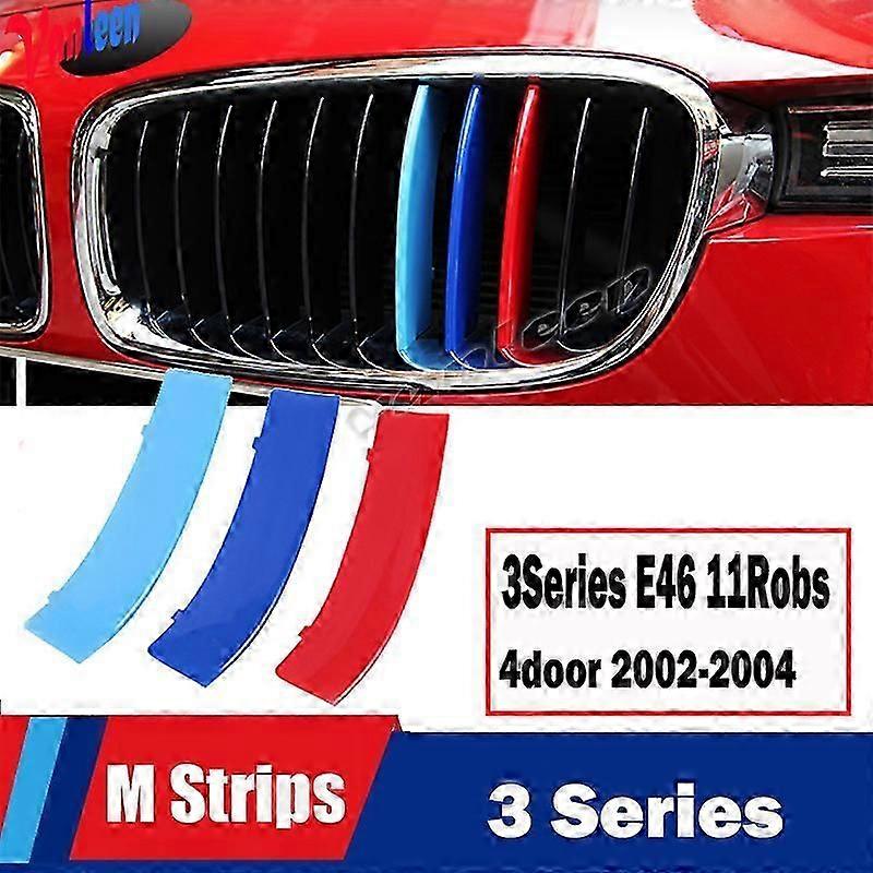 لسيارات BMW G20 G21 G28 الجديدة 3 Series 2019 2020 2022 2022 2023 سيارة الجبهة مصبغة تقليم شرائط غطاء شواء 3D M لون ملصق ملحق