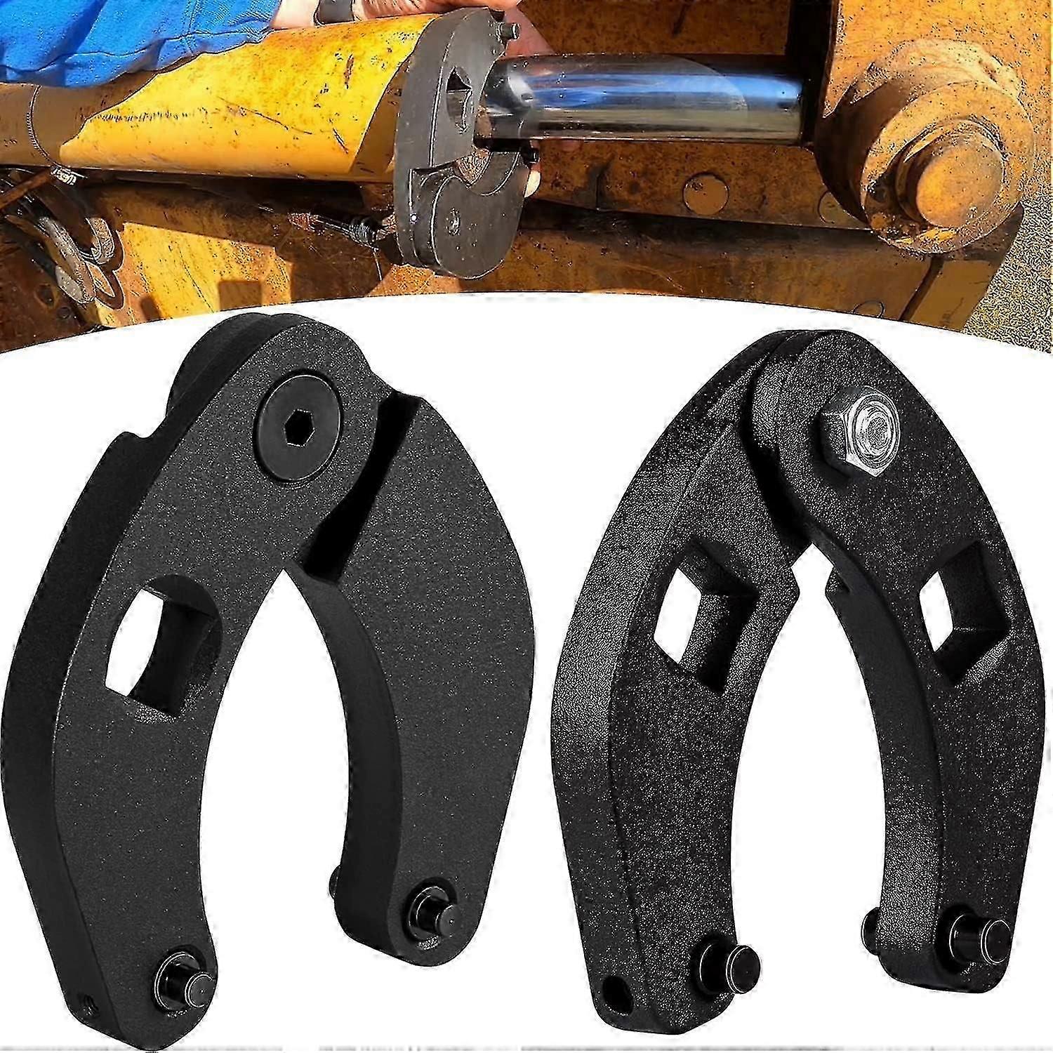 1266 Adjustable Gland Nut Wrench 7463 Universal Hydraulic Cylinder Spanner Wrench For Most Farm And Construction (set Of 2)