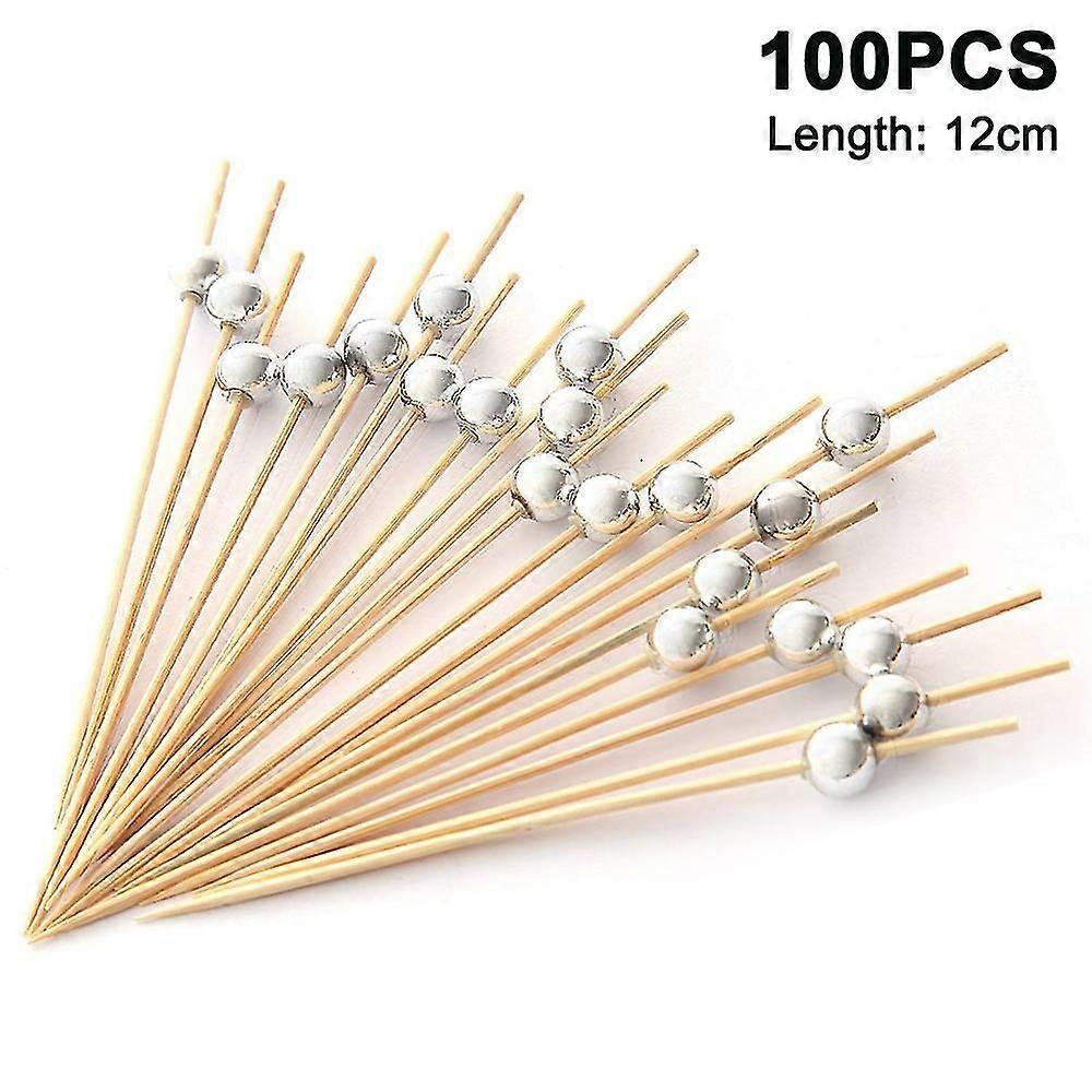 Kokteyl Pick 100 Count 12cm El Yapımı Çubuklar Ahşap Kürdan Çubukları