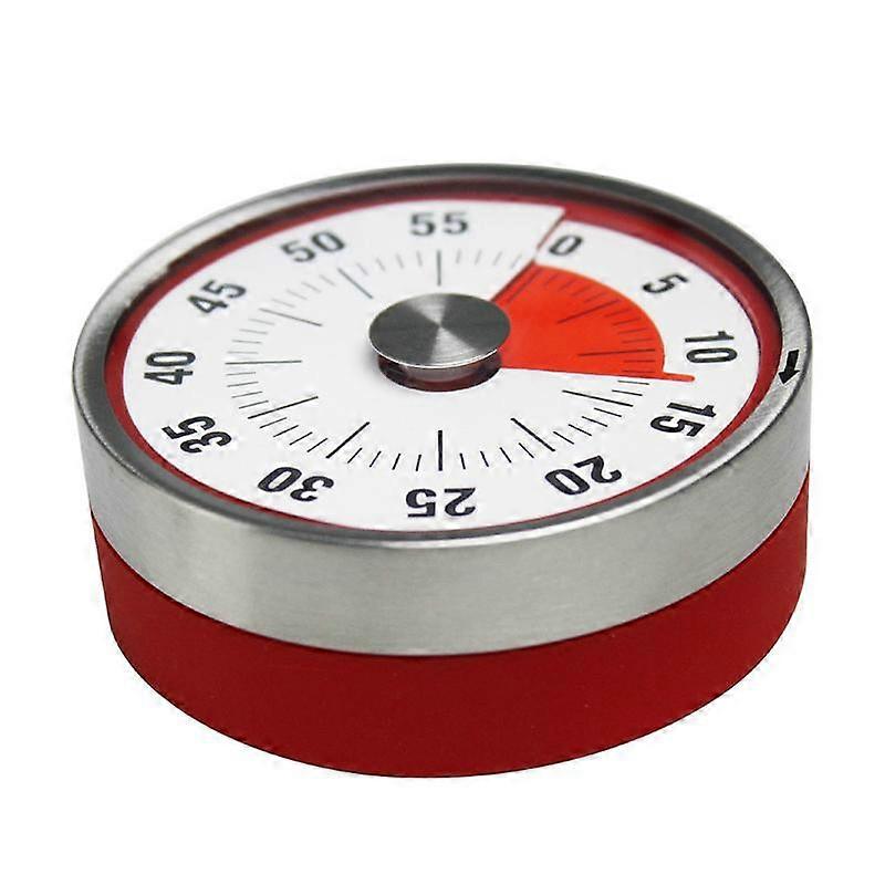 Kitchen Timer Countdown Timer with Magnetic Stainless Steel Timer 8cm Red