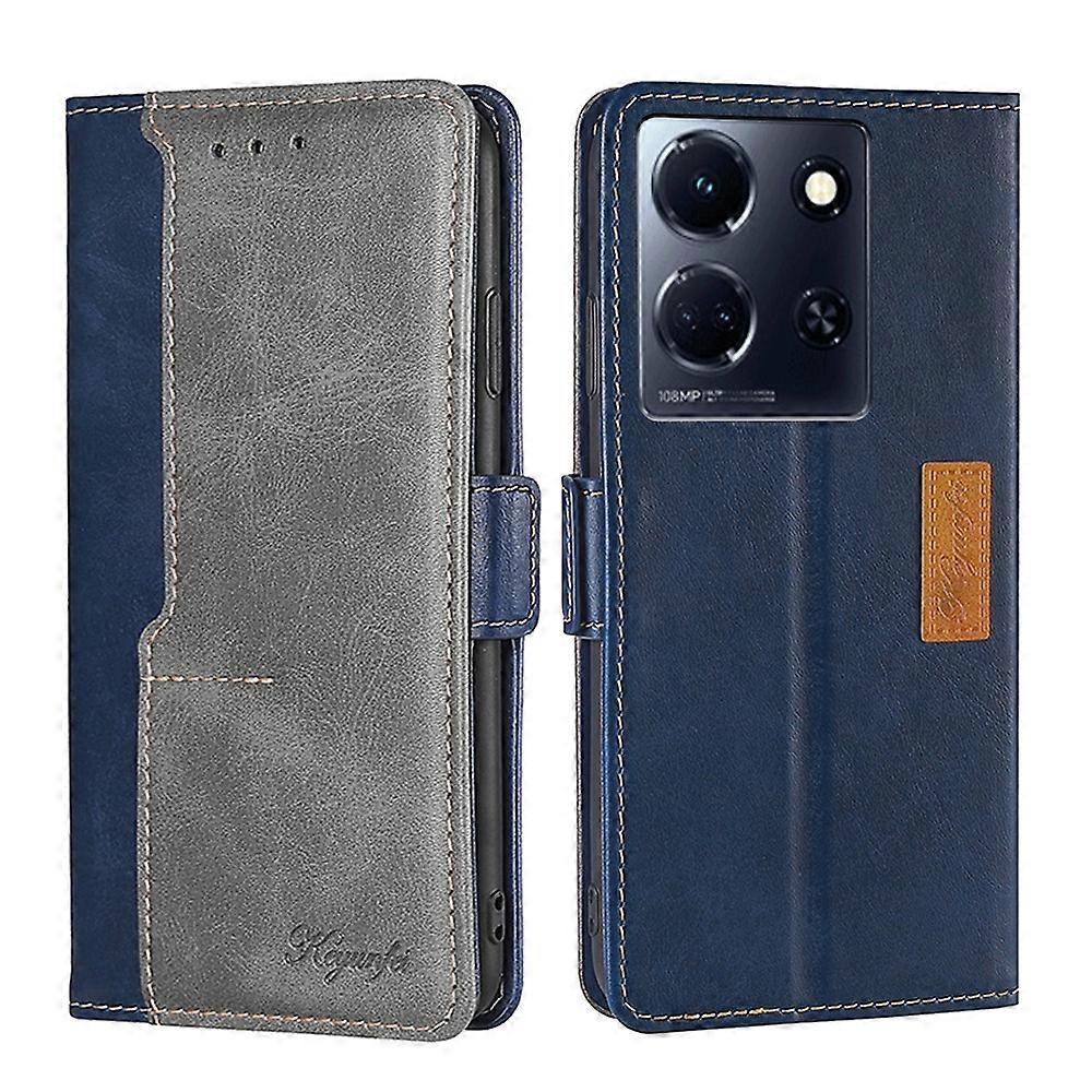 Contrast Color Side Buckle Leather Phone Case