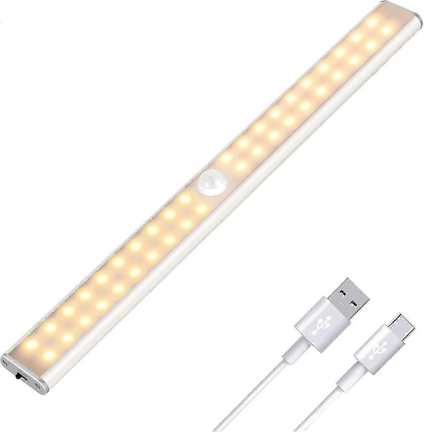 40 LED Closet Light,Motion Sensor,USB Rechargeable,4 Modes,30cmwarm light