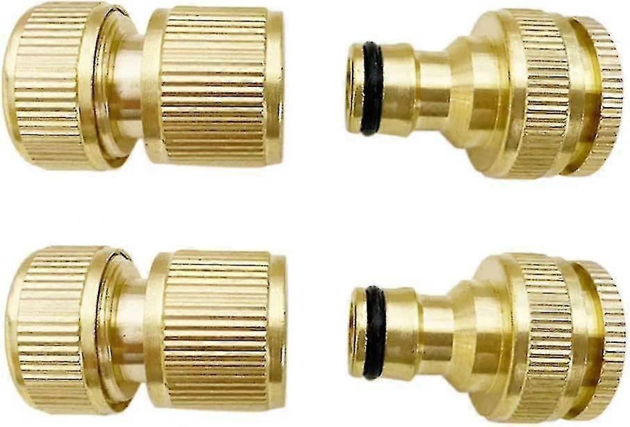 3/4インチホースコネクタ、ホースカップリング、2個3/4インチホースコネクタ、真ちゅうホースギフト