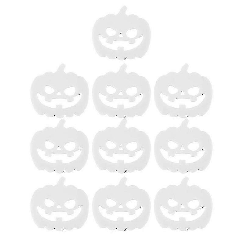 ホワイトハロウィングローインザダークカボチャコースター-家庭用断熱パッド--