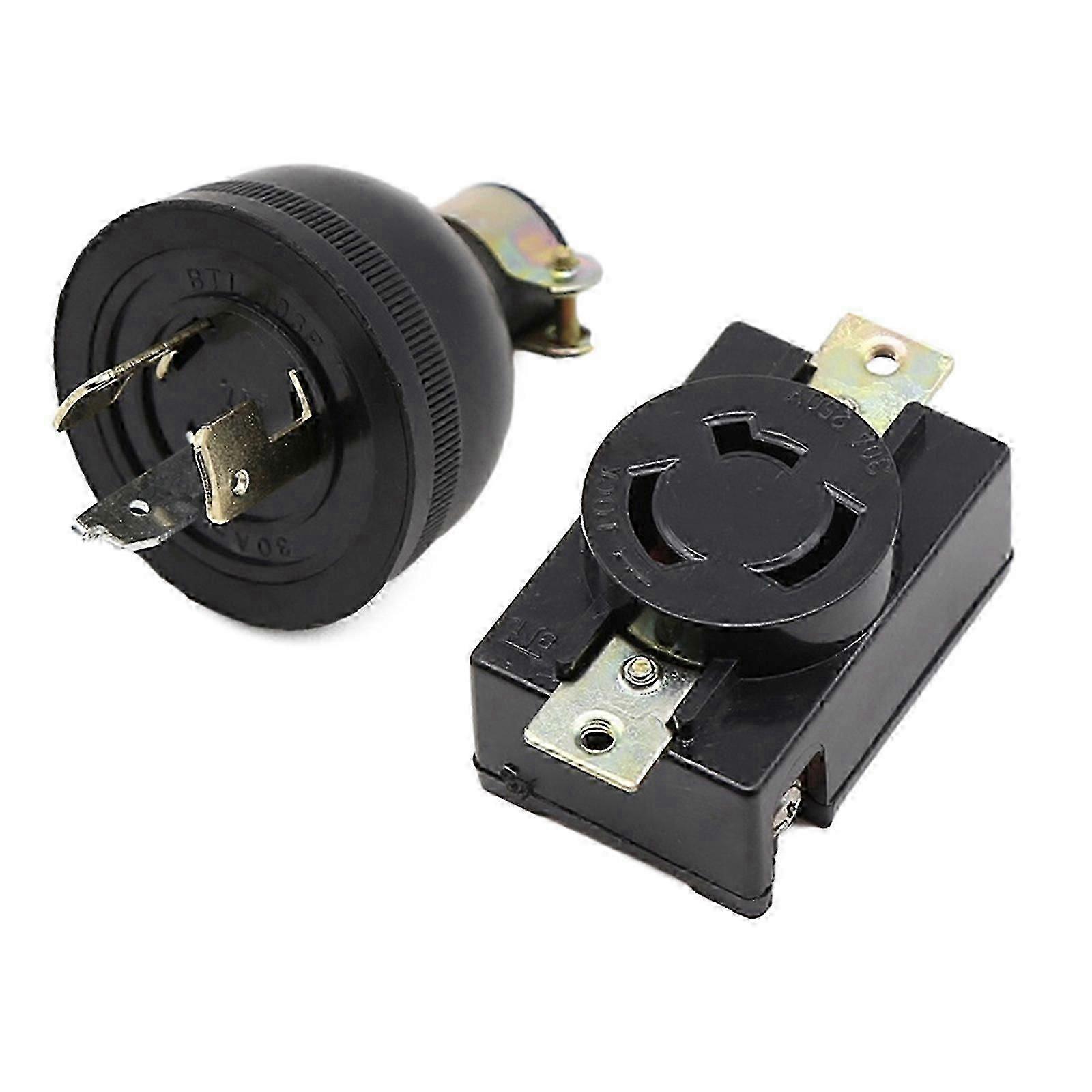 2KW Generator Plug Socket 168f/170f GX160 Anti-Loose Plug Socket Three-Pole Plug AC250V 30A Generator Plug Electrical EquipmentP2025050900533