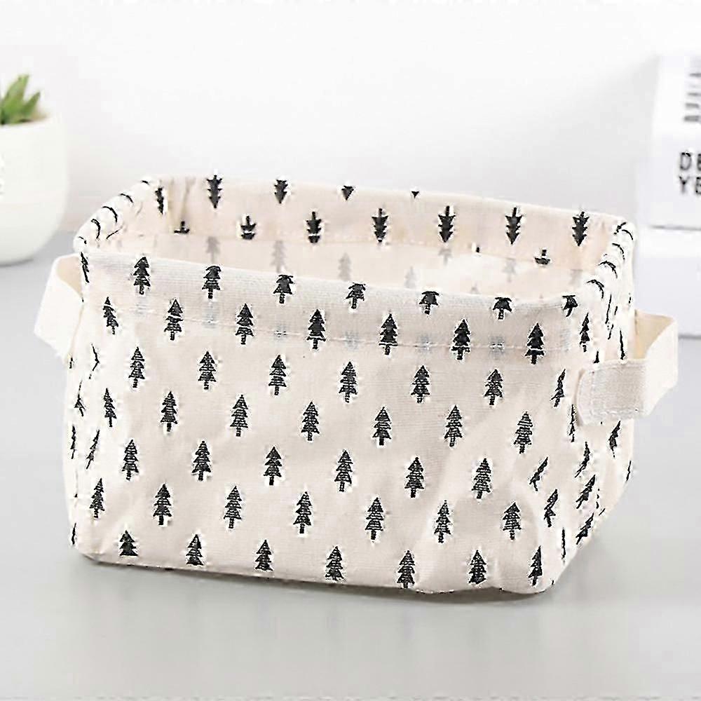 Storage Boxes Linen Desktop Storage Basket Sundries Storage Box with Handle_c24070432 well