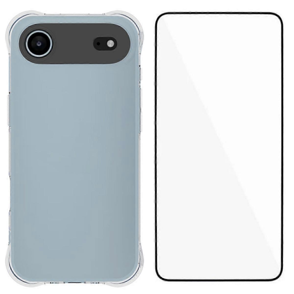 متوافق مع غطاء هوائي iPhone 17 غطاء هاتف WANLONFENG WL Series 2.0mm TPU مع فيلم زجاجي مقسى