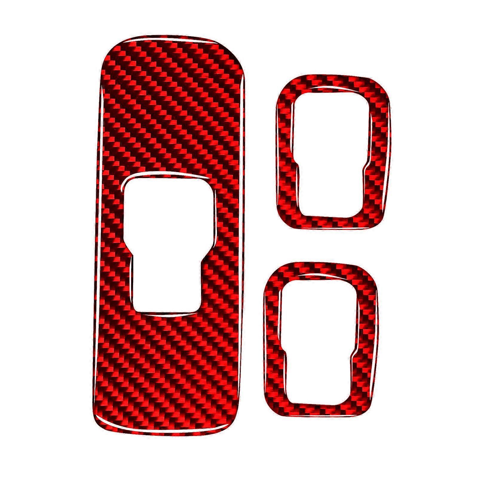 Car Window Lift Button Decorative Sticker for Volvo V60 2010-2017, Right Drive (Red)