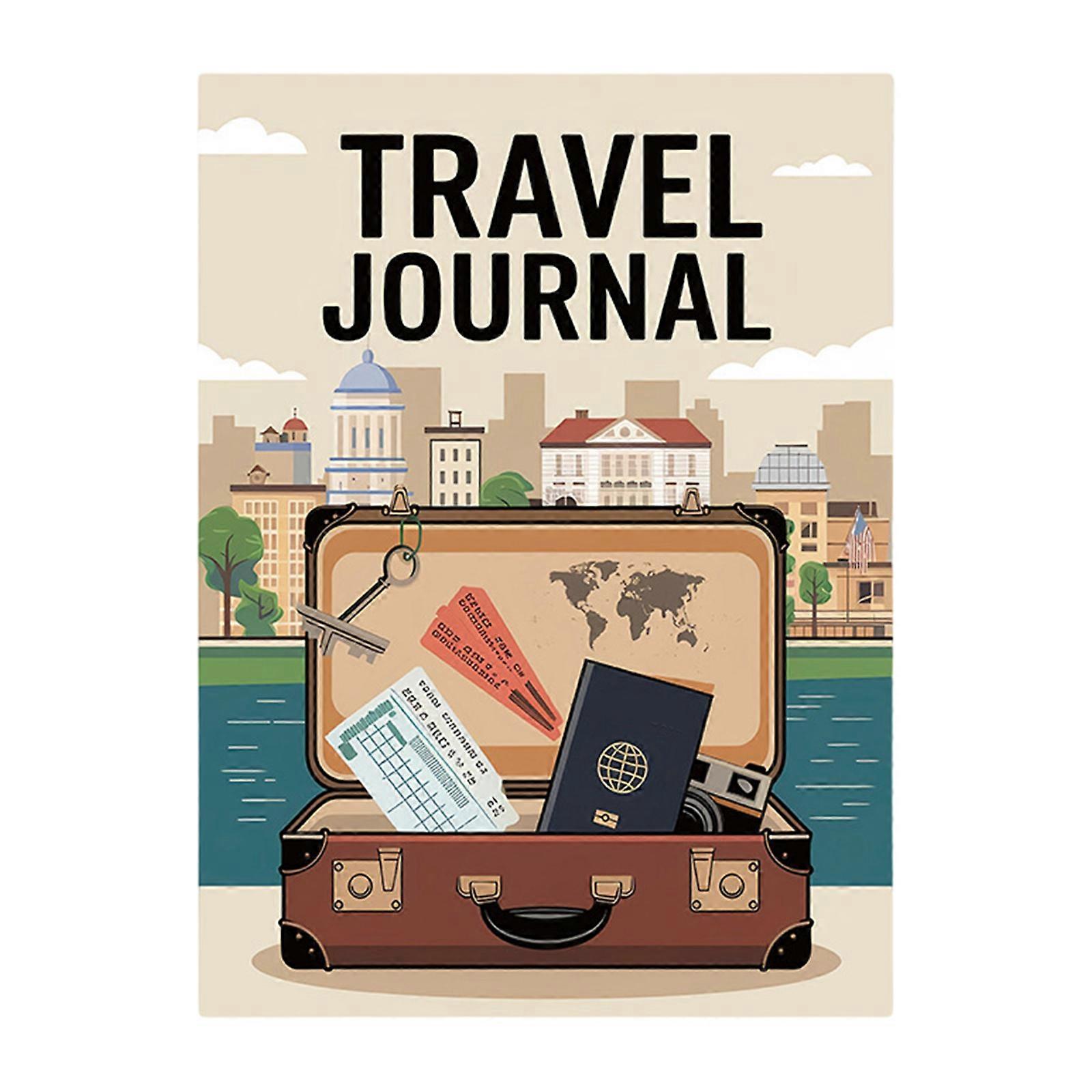 Creative Travel Journal Notebook with Personalizable Paper Page Vacation Planner Scrapbook Trip Organizers Logging Book Multicolor