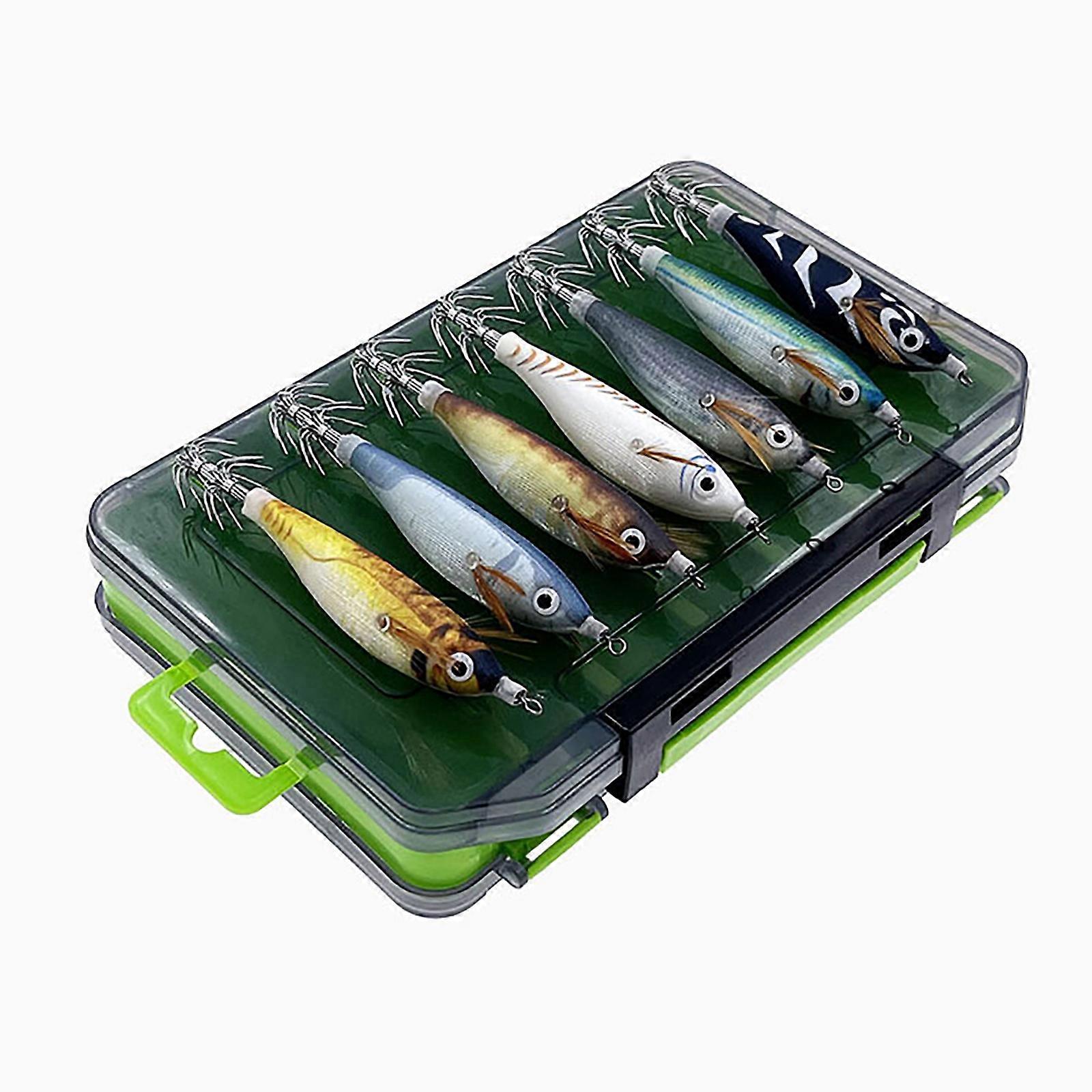 14Pcs Shrimp Lures Baits Squid Jig Fishing Lures Glow Jig Hook 9g Artificial Hard Baits Squid Jig Cuttlefish Hool