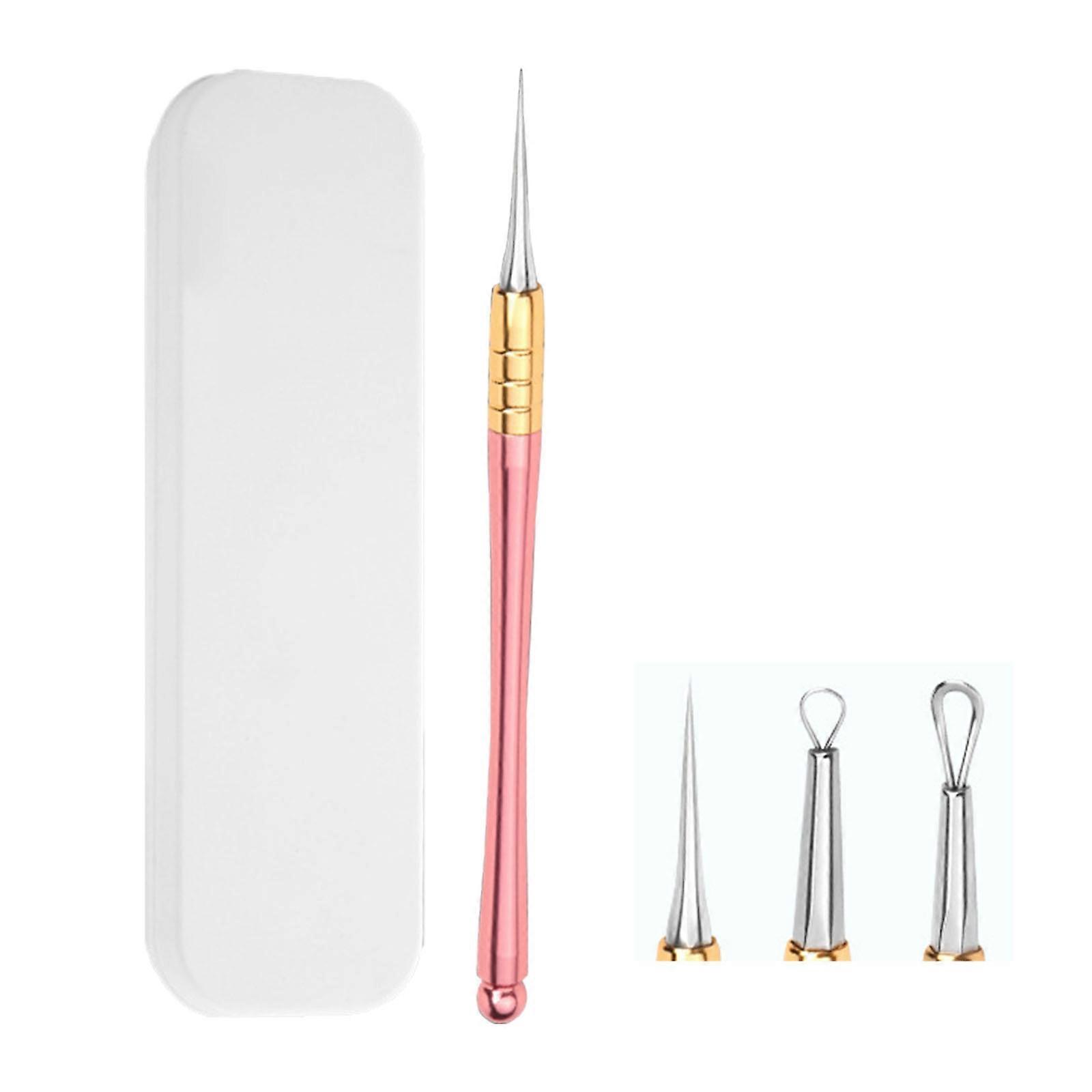 3 In 1 Blemish Control Set Stainless Steel Blackhead Remover and Pimple Tool for Face Blemish Removal Instruments