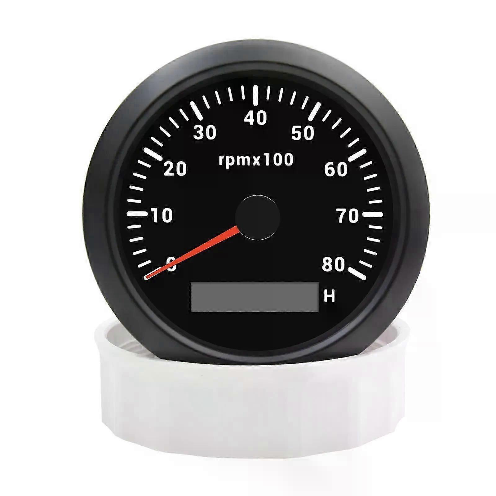 85mm Tachometer 6000/8000 Rpm Tacho With 7 Colors Backlight Hour Meter ...