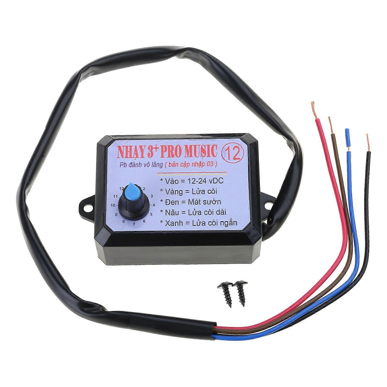 12V-24V 12 Sound Musical Electronic Horn Controller Horn Speaker Sound Control Unit with Volumes Switching
