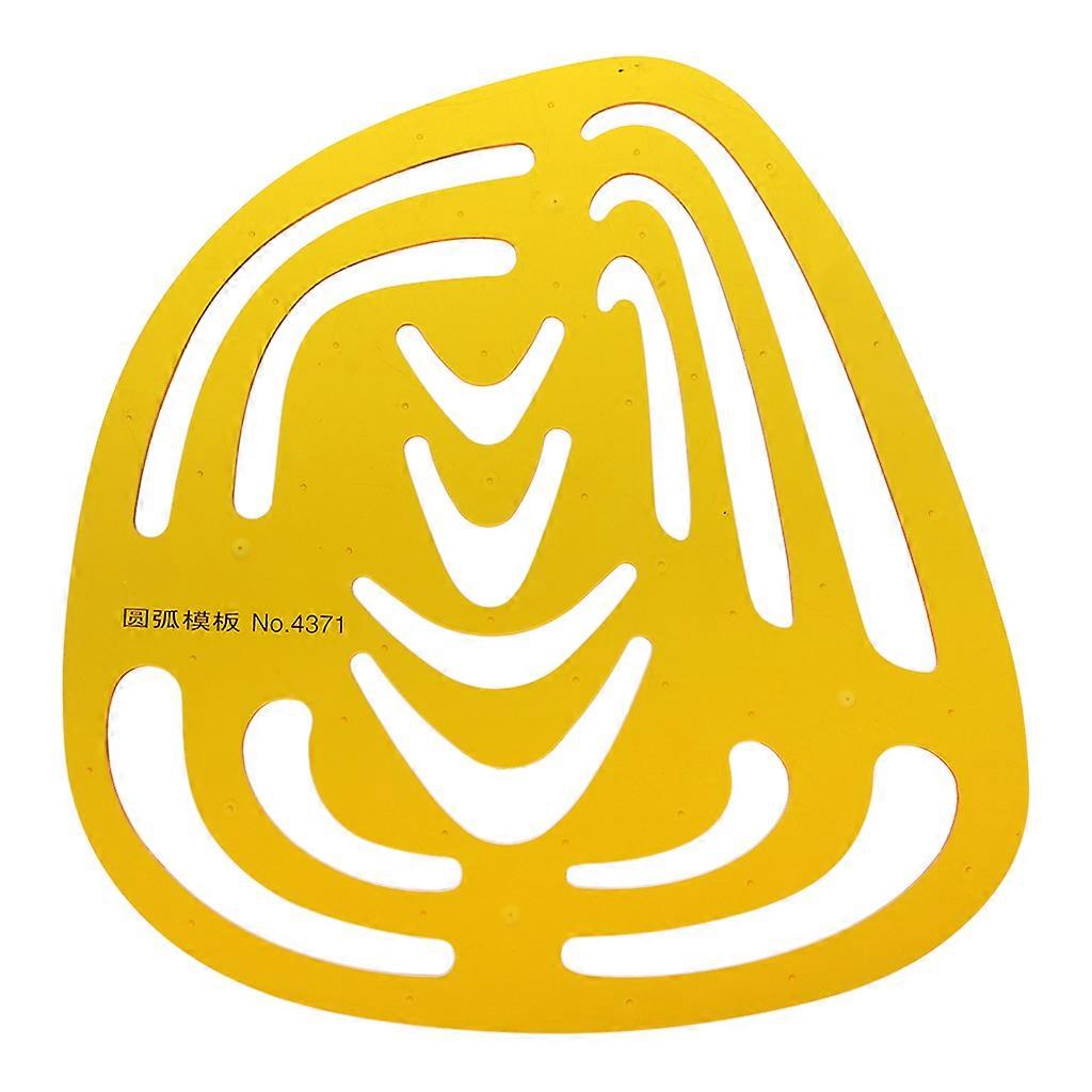 K Resin Irregular Arc Drawing Template Ruler Engineer Stationery Measuring Tool  Burgundy