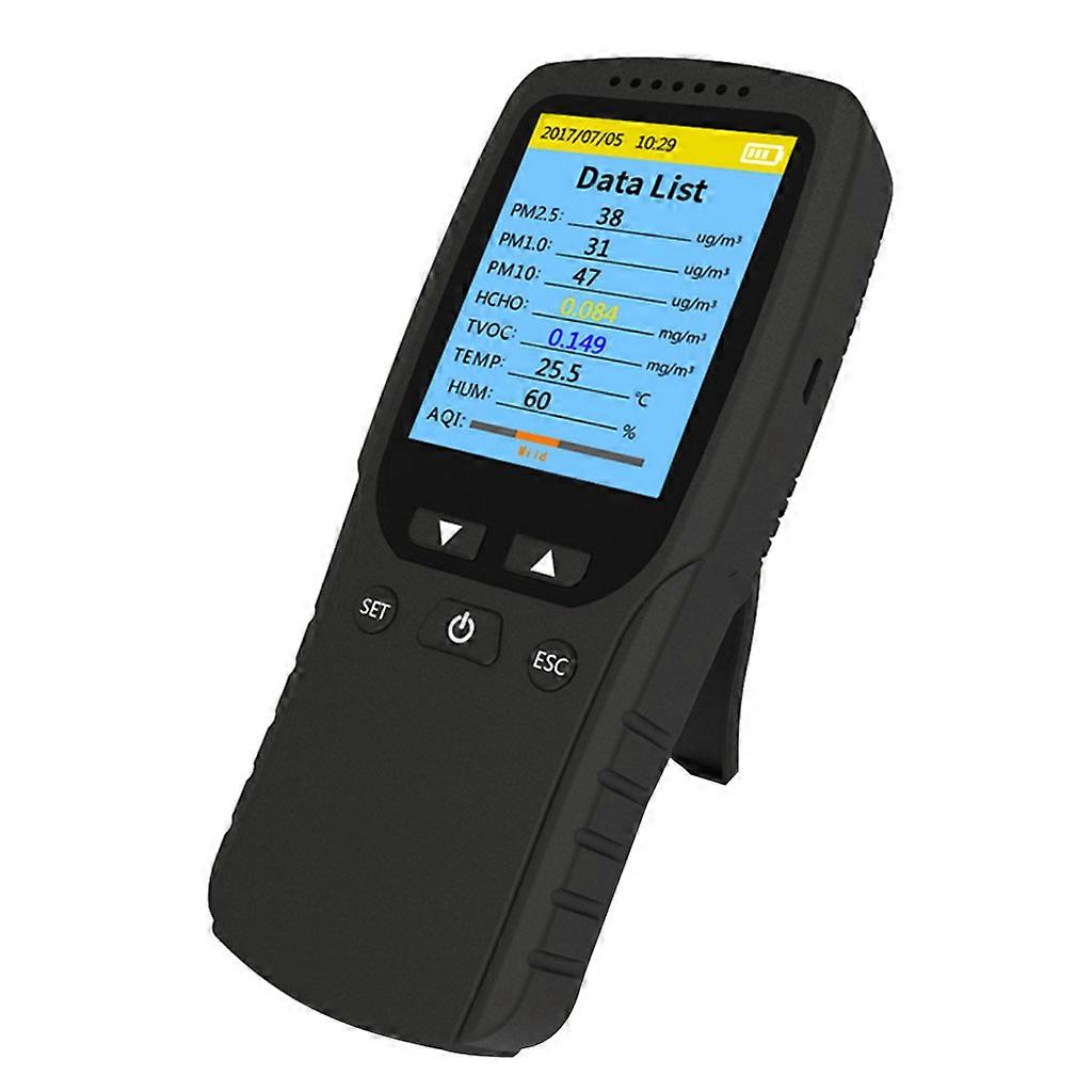 8 in 1 PM1.0 PM2.5 PM10 Monitor TVOC HCHO Formaldehyd Detector Temperature Humidity Meter  Quality Monitor Replace