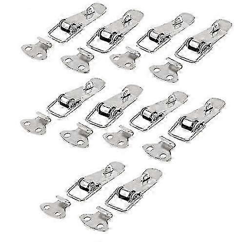 Tone Stainless Steel Hardware Toolbox Drawer Toggle Latch Silver 10pcs