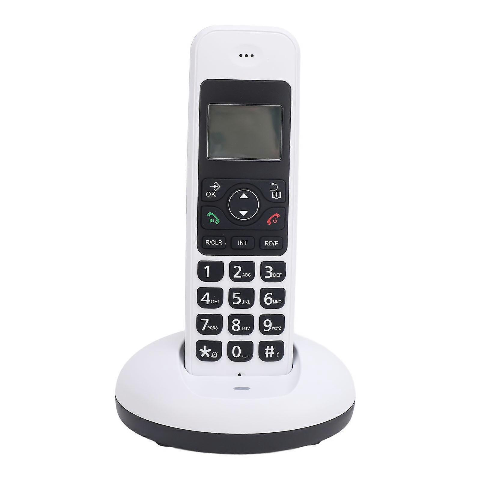 Handset Cordless Phone with Caller ID Call Waiting Call Blocking Full Duplex Speakerphone Backlit Display Big Buttons for Elderly EU Plug White