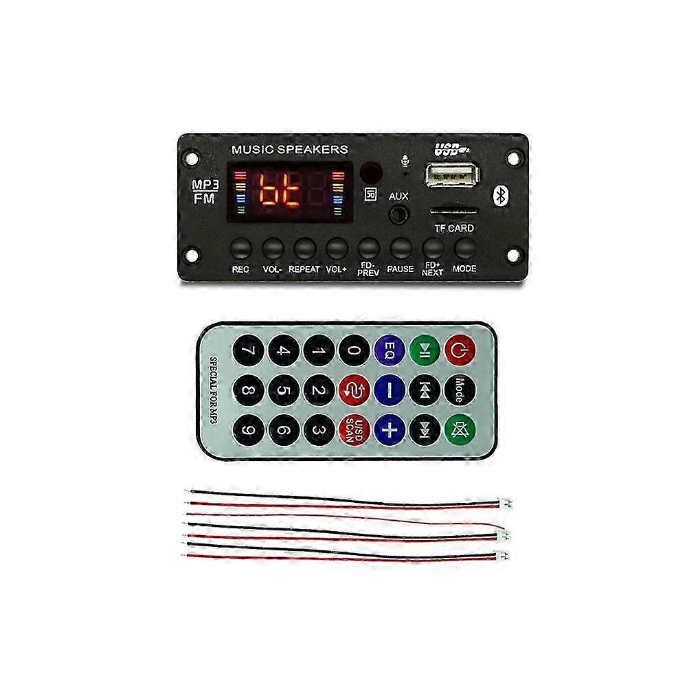 New 2*25W 50W Amplifier 12V Car Audio USB TF FM Radio Module Bluetooth MP3 WMA Decoder Board MP3 Player with Remote Control for Certain Bran