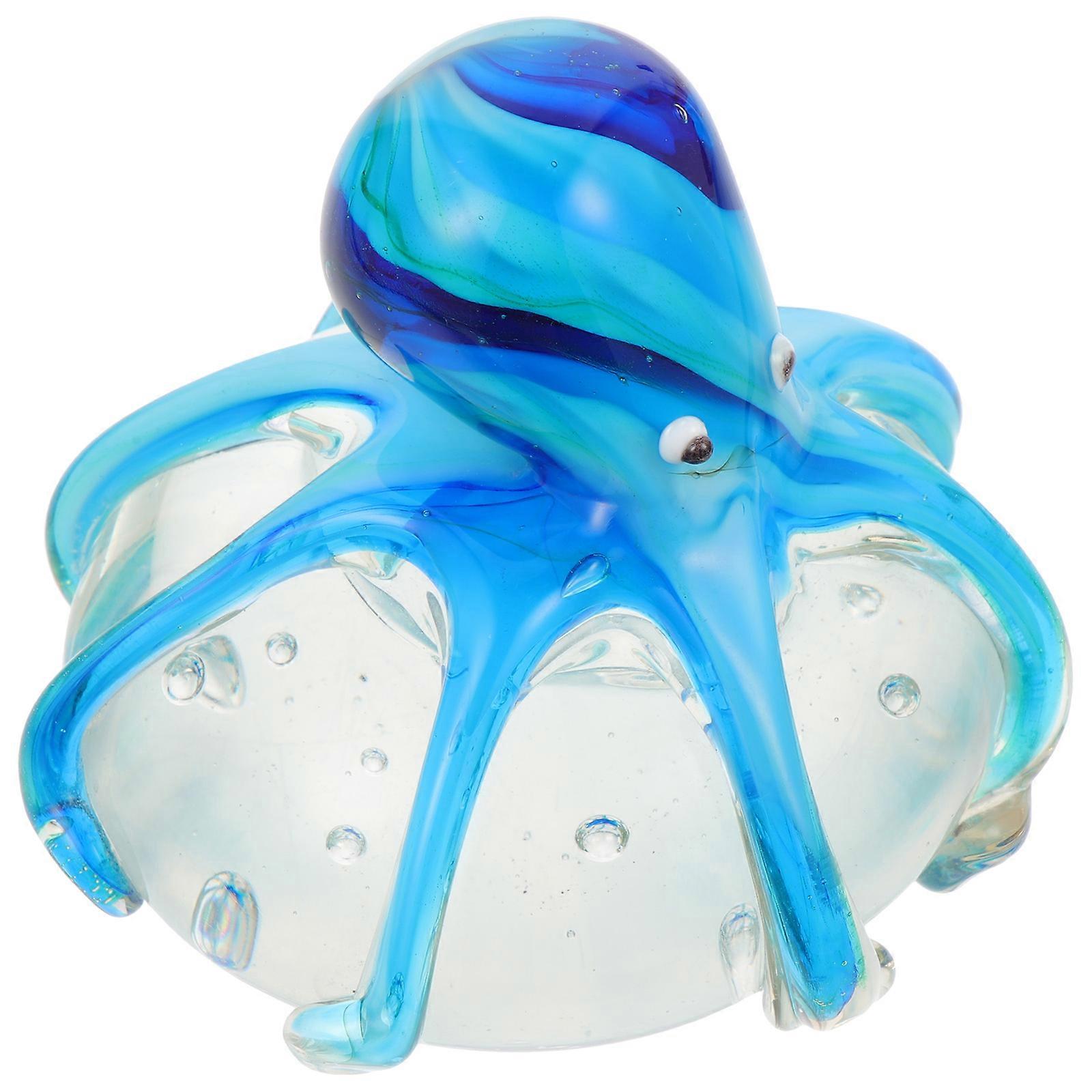 Glass Octopus Ornaments, Concise Design Perfect for Tabletop and Yard Embellishment