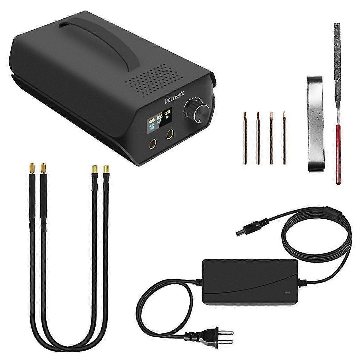 120 Gear Spot Welder Portable Capacitor Spot Welder Dual-Pulse Welding for 18650 Battery DIY Welding EU Plug