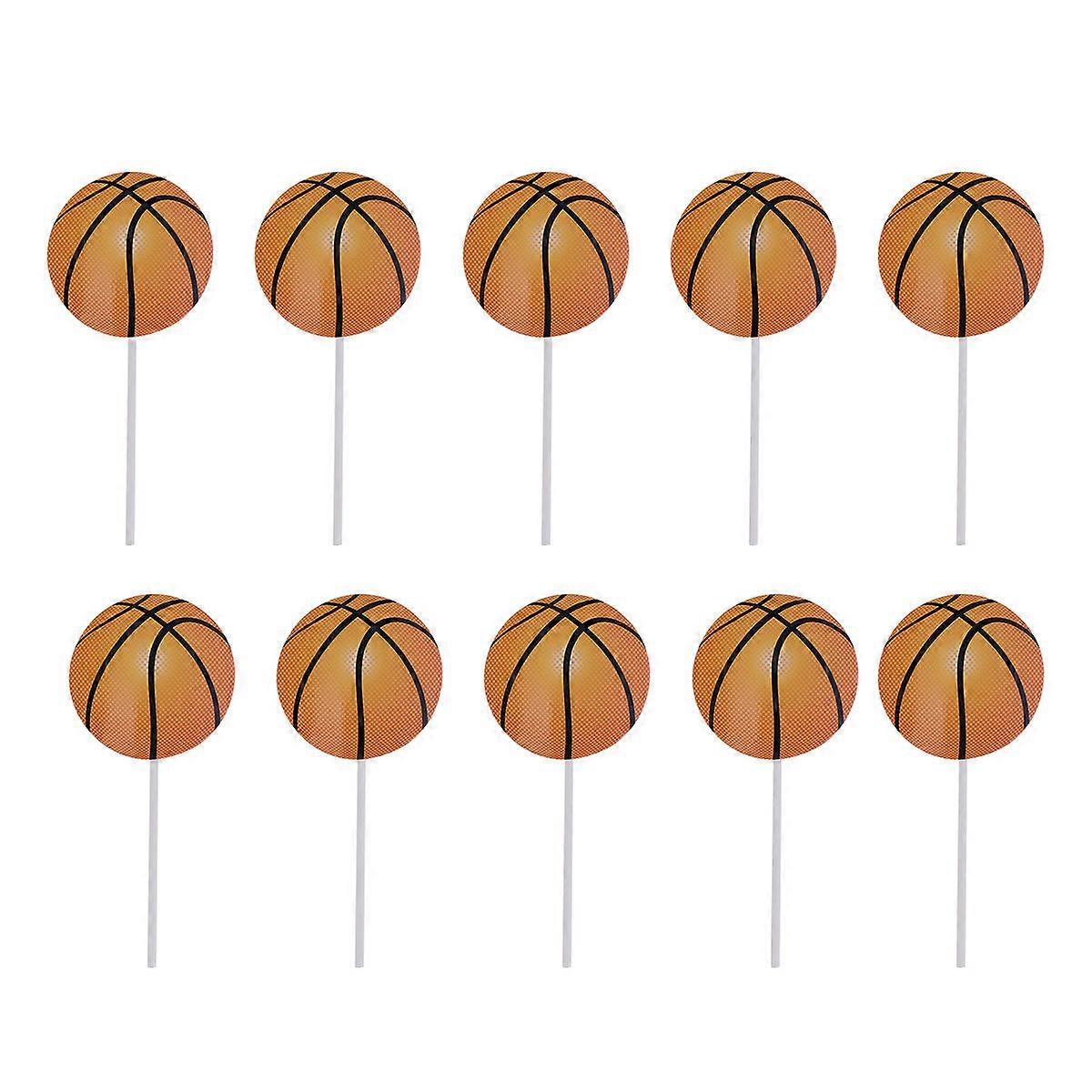 Creative Cake Picks with Basketball Shape, Suitable for Various Gatherings