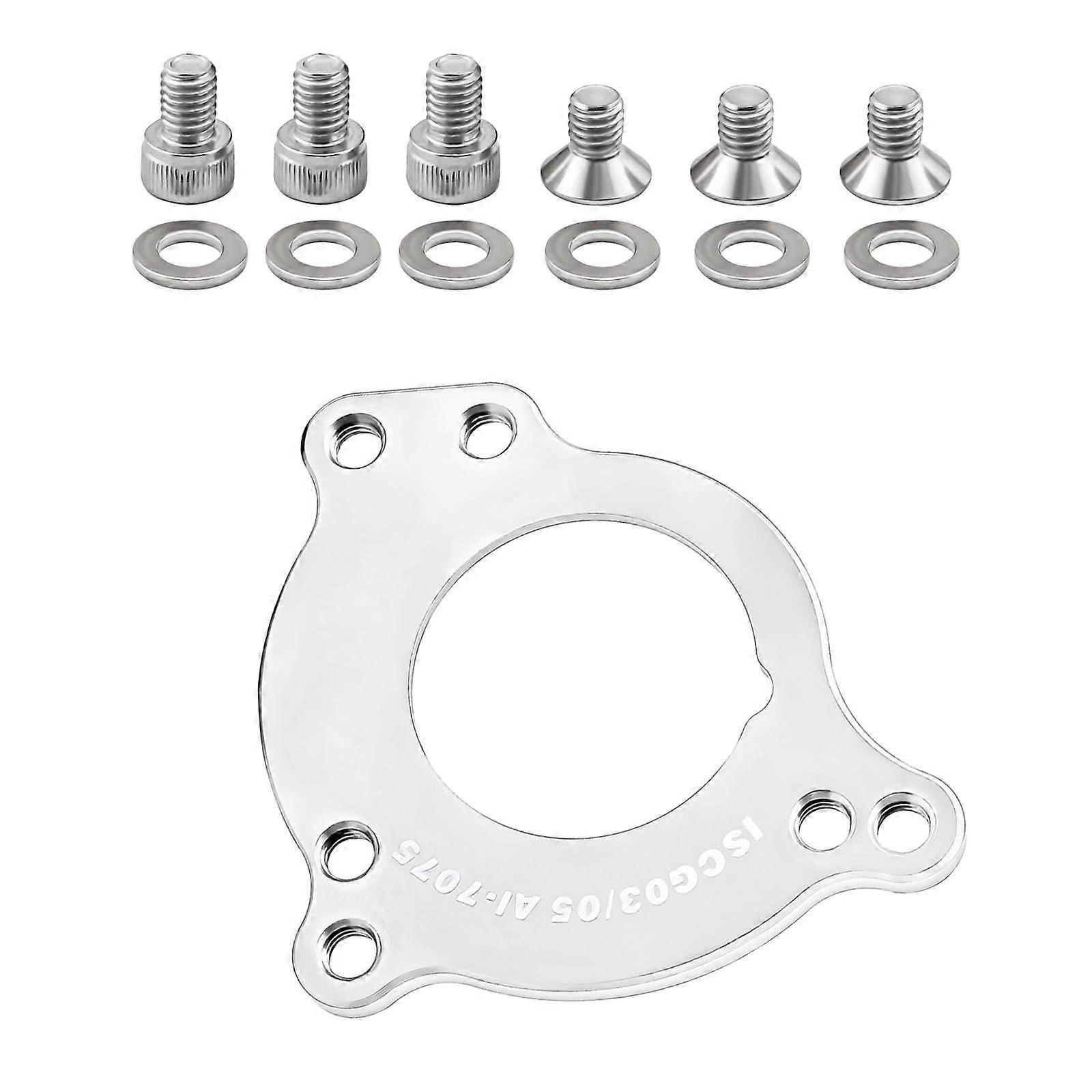 Bike Conversion Seats Bottom Bracket Adapter Chain Conversion with Screws Aluminum Bottom Bracket Plate Chain Guide silver Ref: 7914