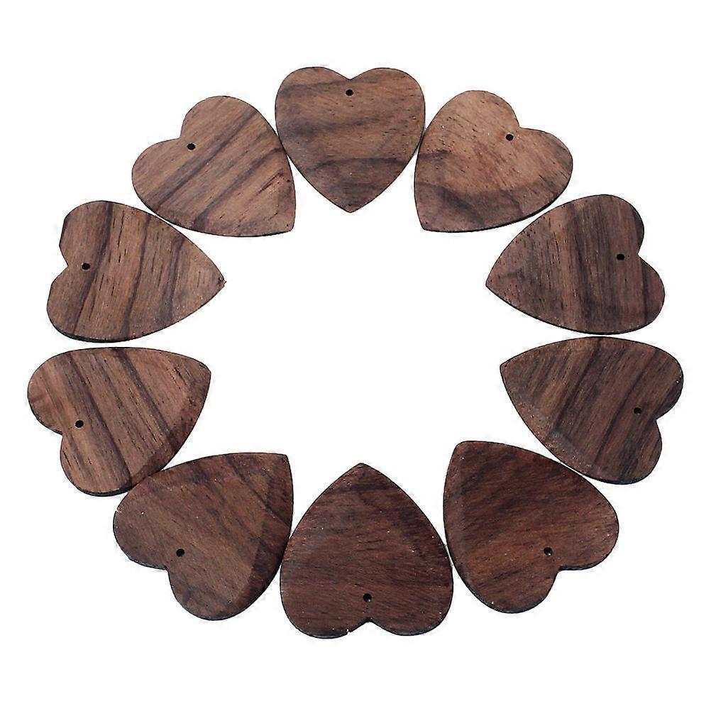Plectrums Natural Wood Guitar Pick Heart Shape Rosewood Comfortable Grip Lightweight For Musicians Ukulele 10Set